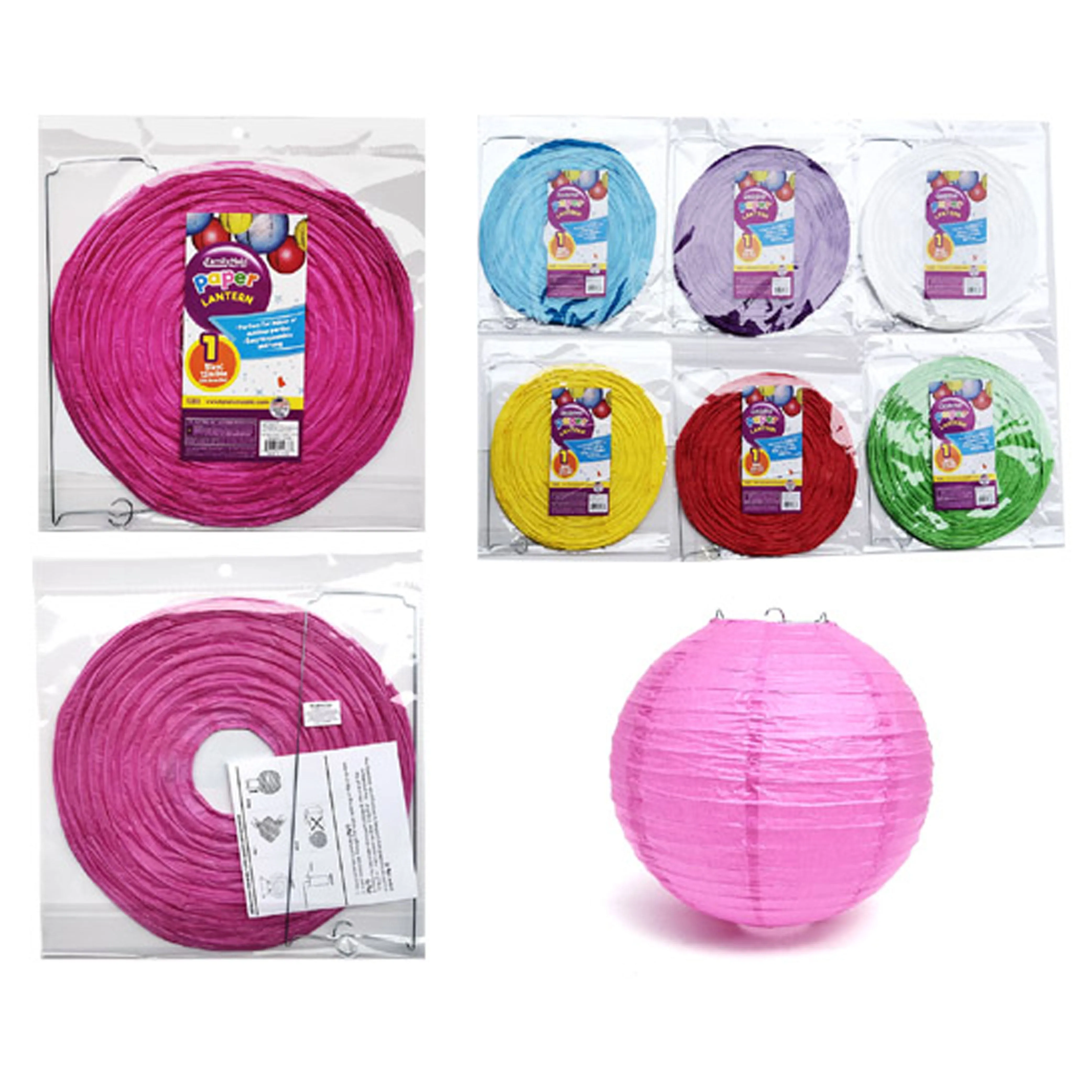 12 Chinese Paper Lanterns Multi Color Wedding Birthday Party Hanging Decorations