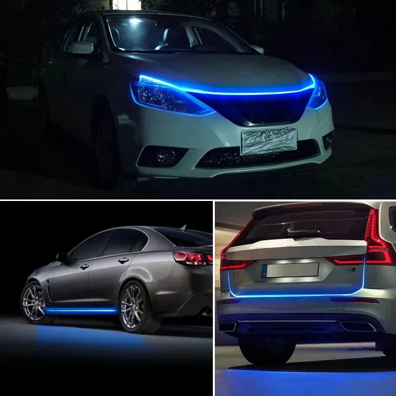 12V Car Hood Decorative Light Strip Waterproof Daytime Running Lamp