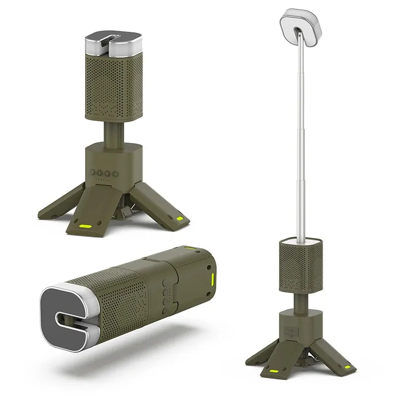 14000mAh Camping Lantern Rechargeable Telescopic Lighting Magnetic Stand with Speaker Portable Waterproof Outdoor LED Flashlight
