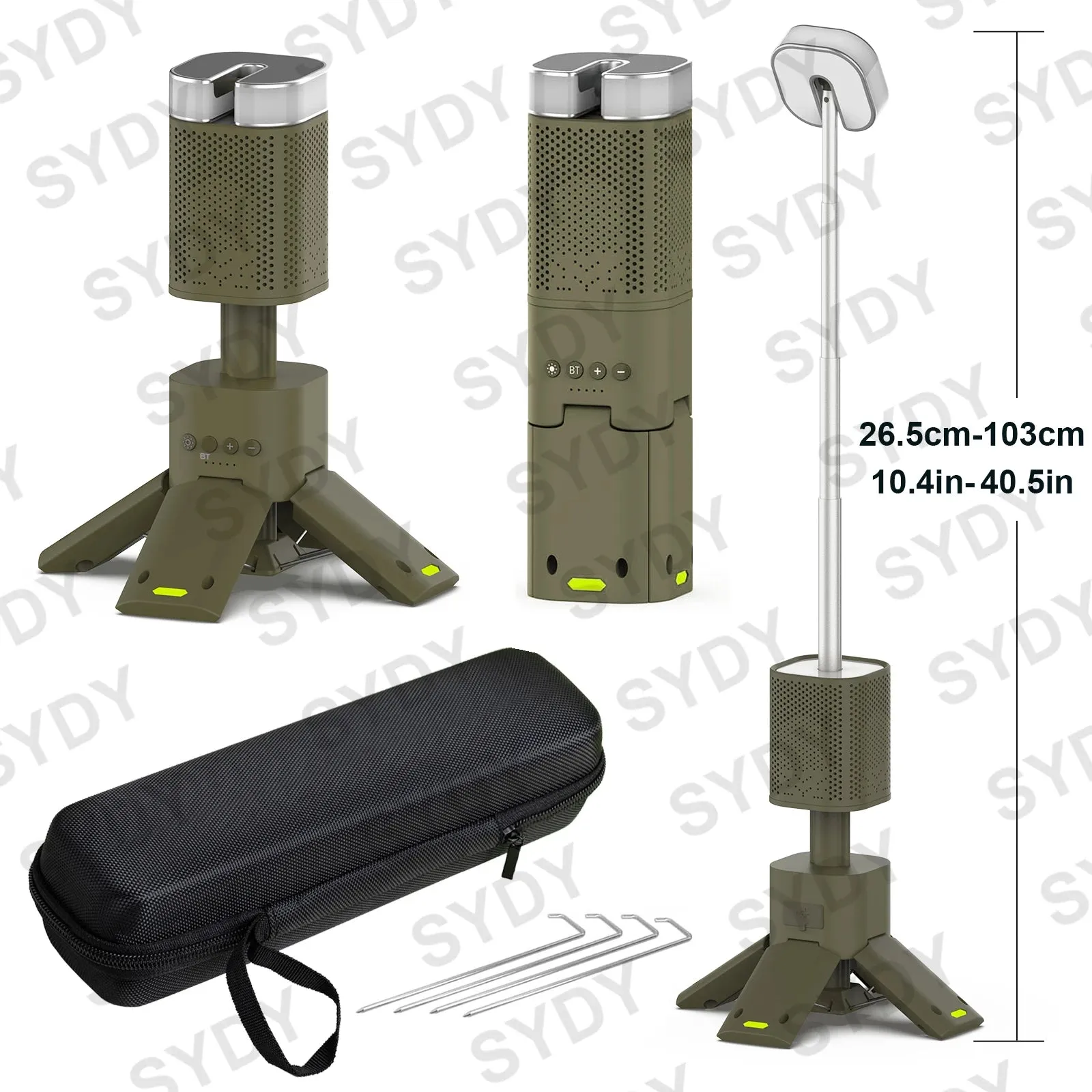 14000mAh Camping Lantern Rechargeable Telescopic Lighting Magnetic Stand with Speaker Portable Waterproof Outdoor LED Flashlight