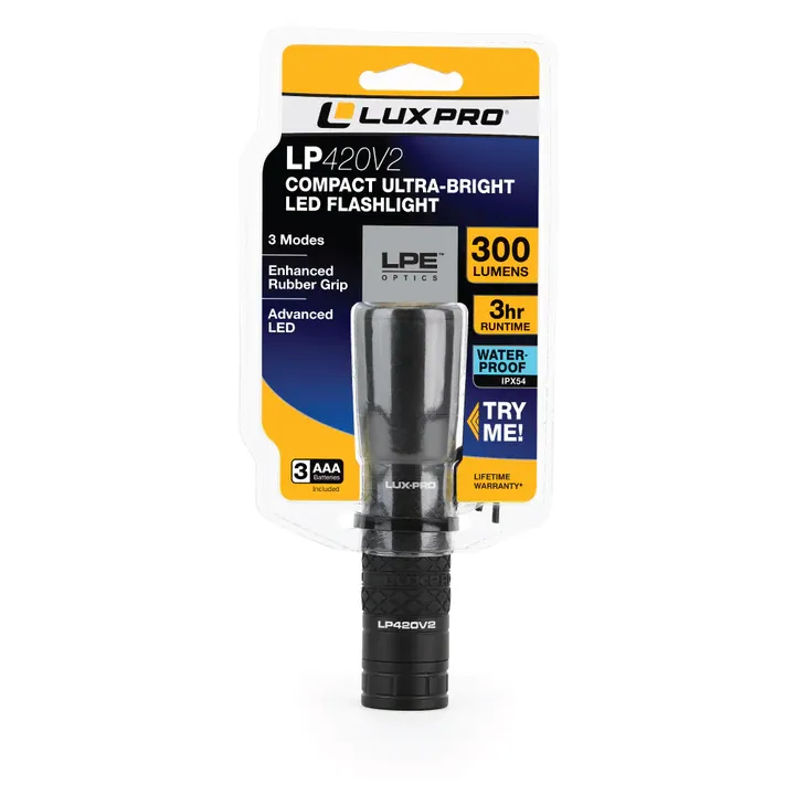 300 Lumen Tactical LED Compact Handheld Flashlight