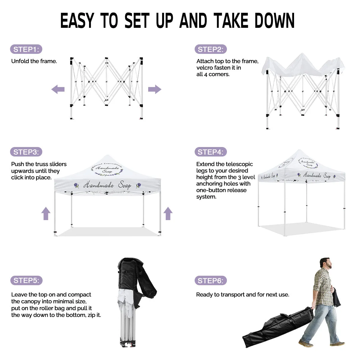 ABLEM8CANOPY 10x10 Best Canopy Tents for Handmade Soap