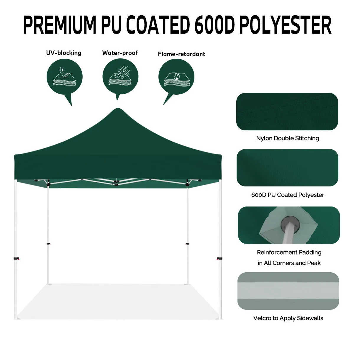 ABLEM8CANOPY 10x10 Green Canopy Tent