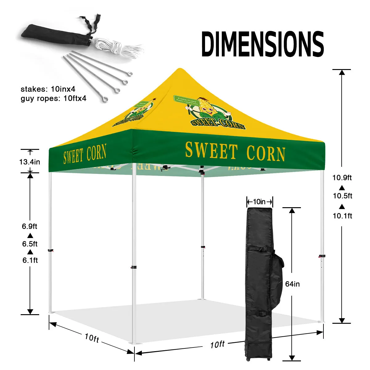 ABLEM8CANOPY 10x10 Sweet Corn Canopy Pop Up Tent