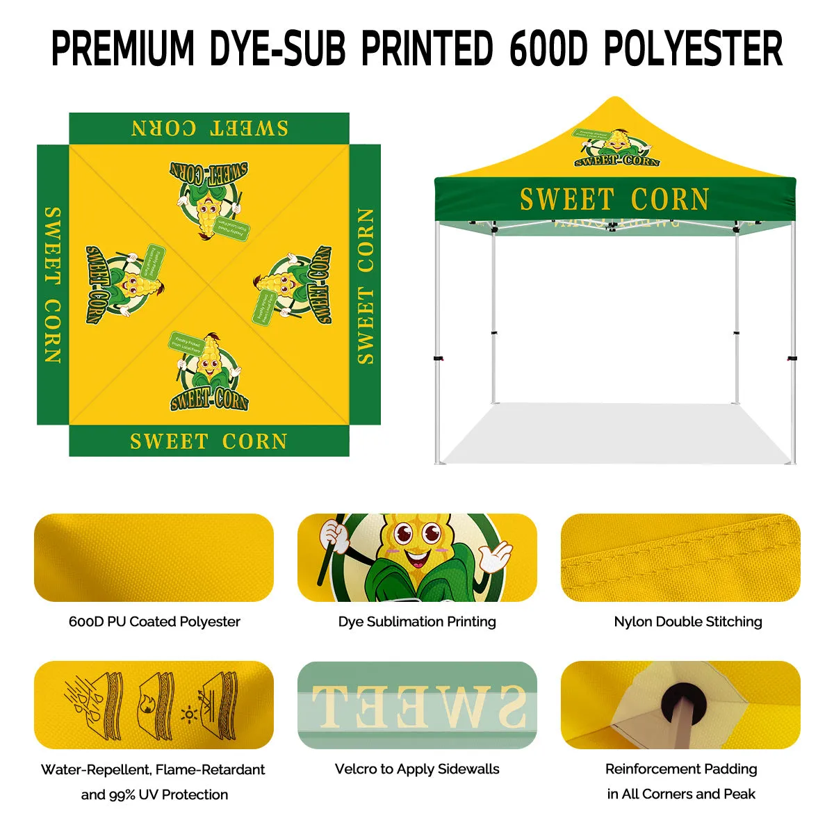 ABLEM8CANOPY 10x10 Sweet Corn Canopy Pop Up Tent
