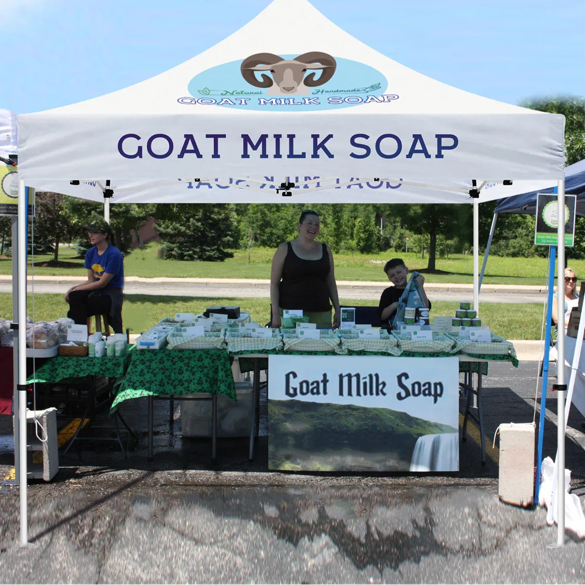 ABLEM8CANOPY Goat Milk Soap 10x10 White Canopy Tent
