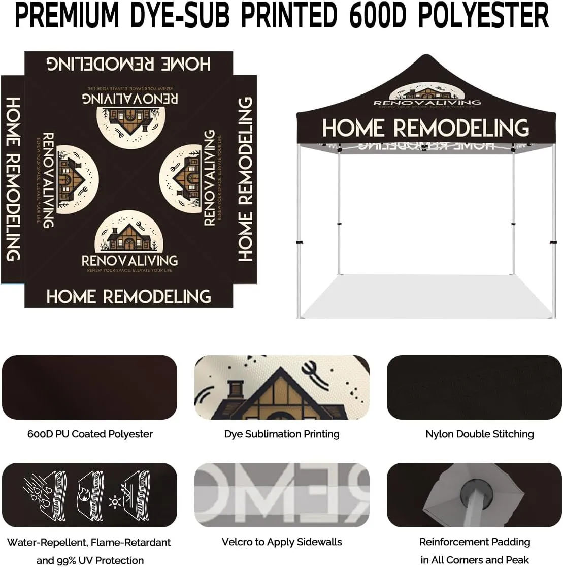 ABLEM8CANOPY HOME REMODELING 10x10 Advertising Canopy Tent