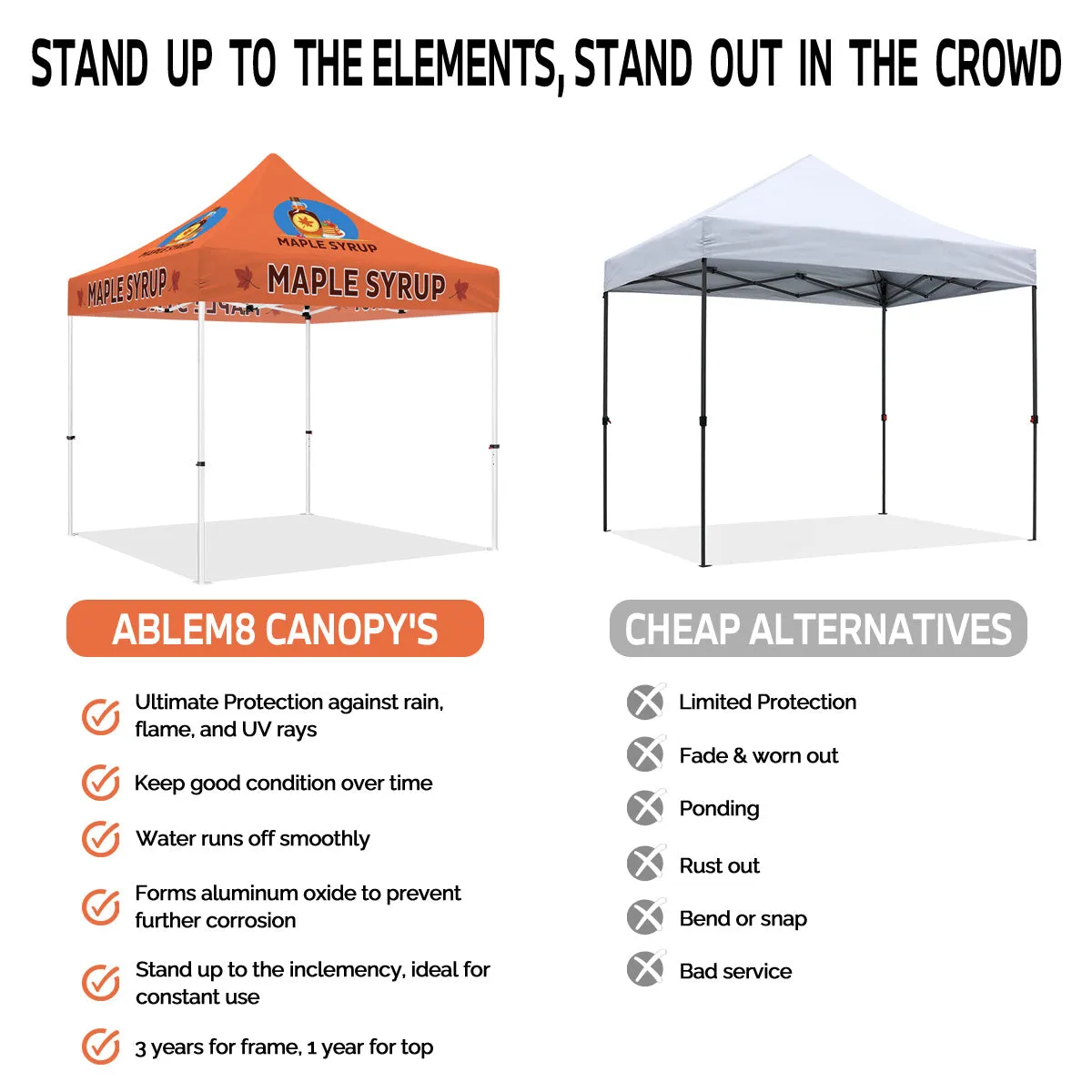 ABLEM8CANOPY Maple Syrup 10x10 Canopies Tents for Sale