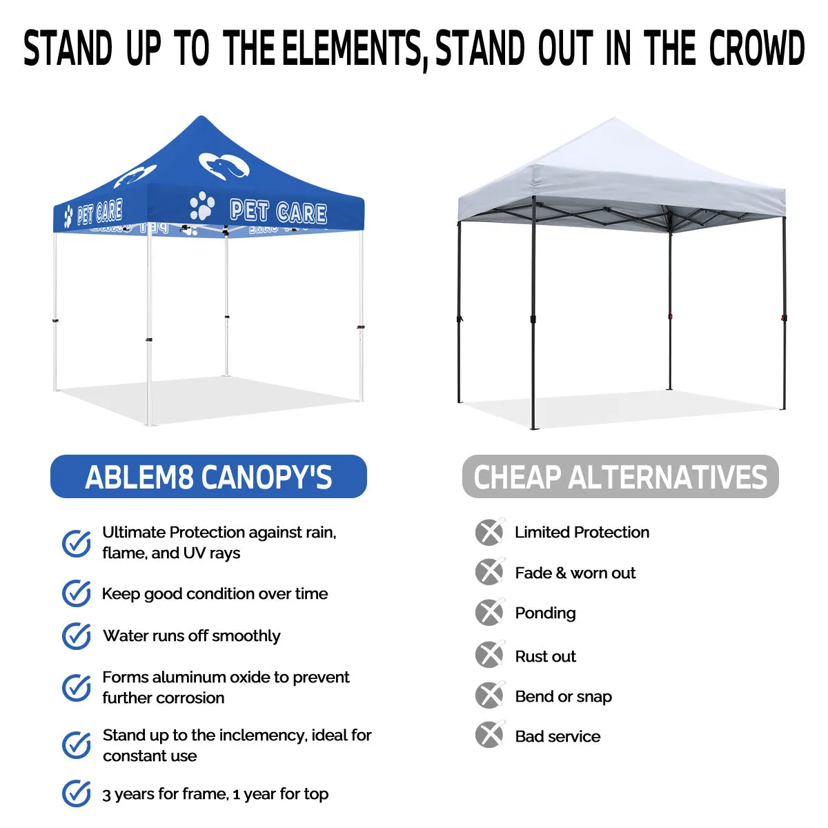 ABLEM8CANOPY Pet Care 10x10 Heavy Canopy Tent