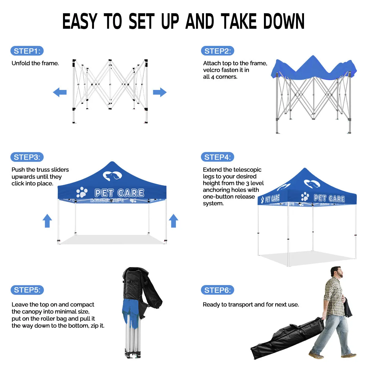 ABLEM8CANOPY Pet Care 10x10 Heavy Canopy Tent