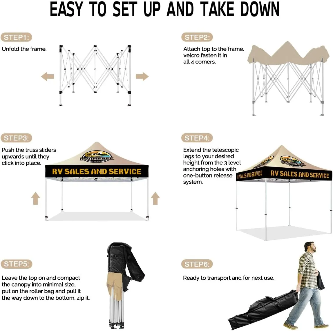ABLEM8CANOPY RV SERVICE 10x10 Canopy Tent