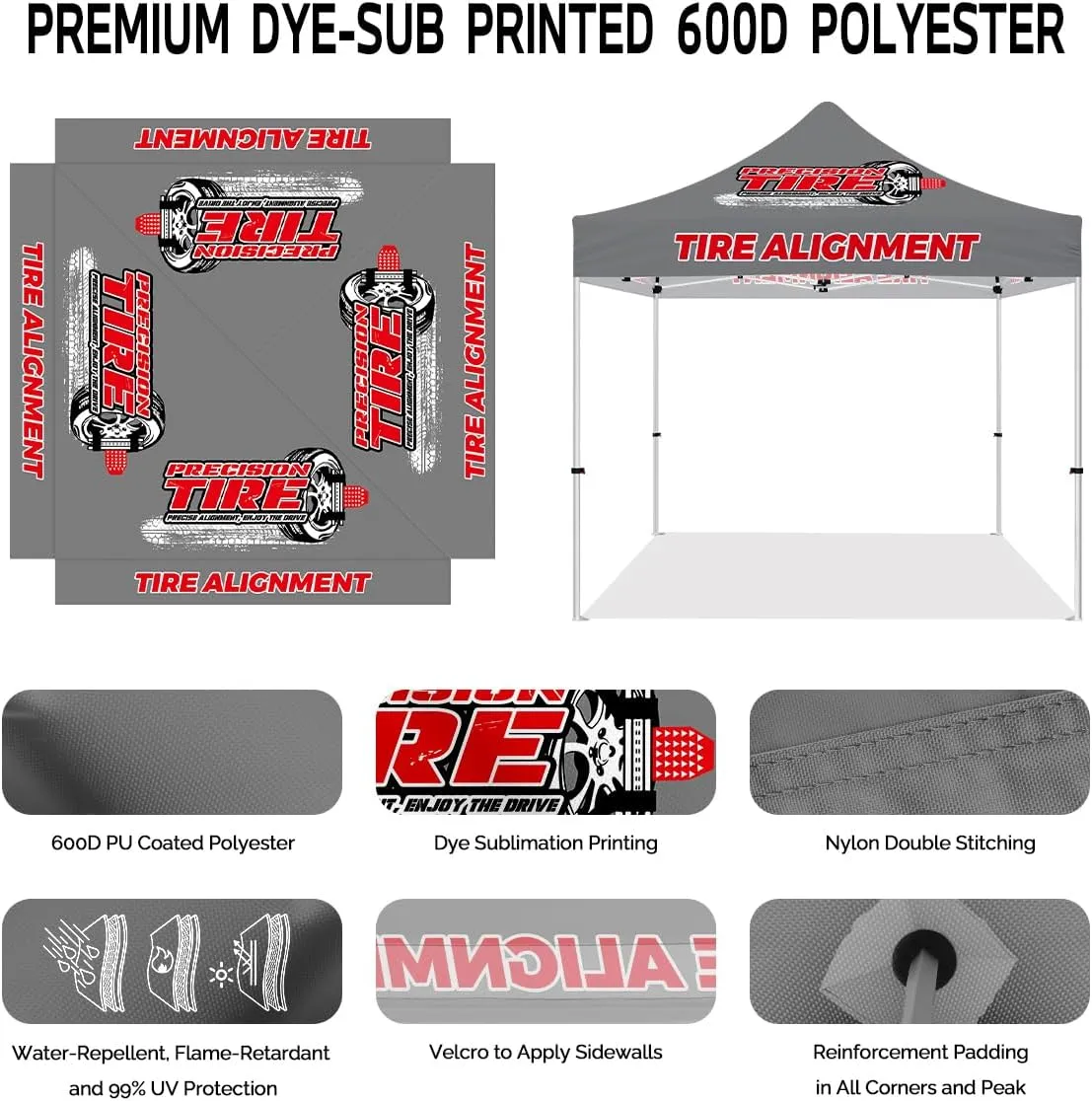 ABLEM8CANOPY TIRE ALIGNMENT 10x10 Outdoor Canopy Tent