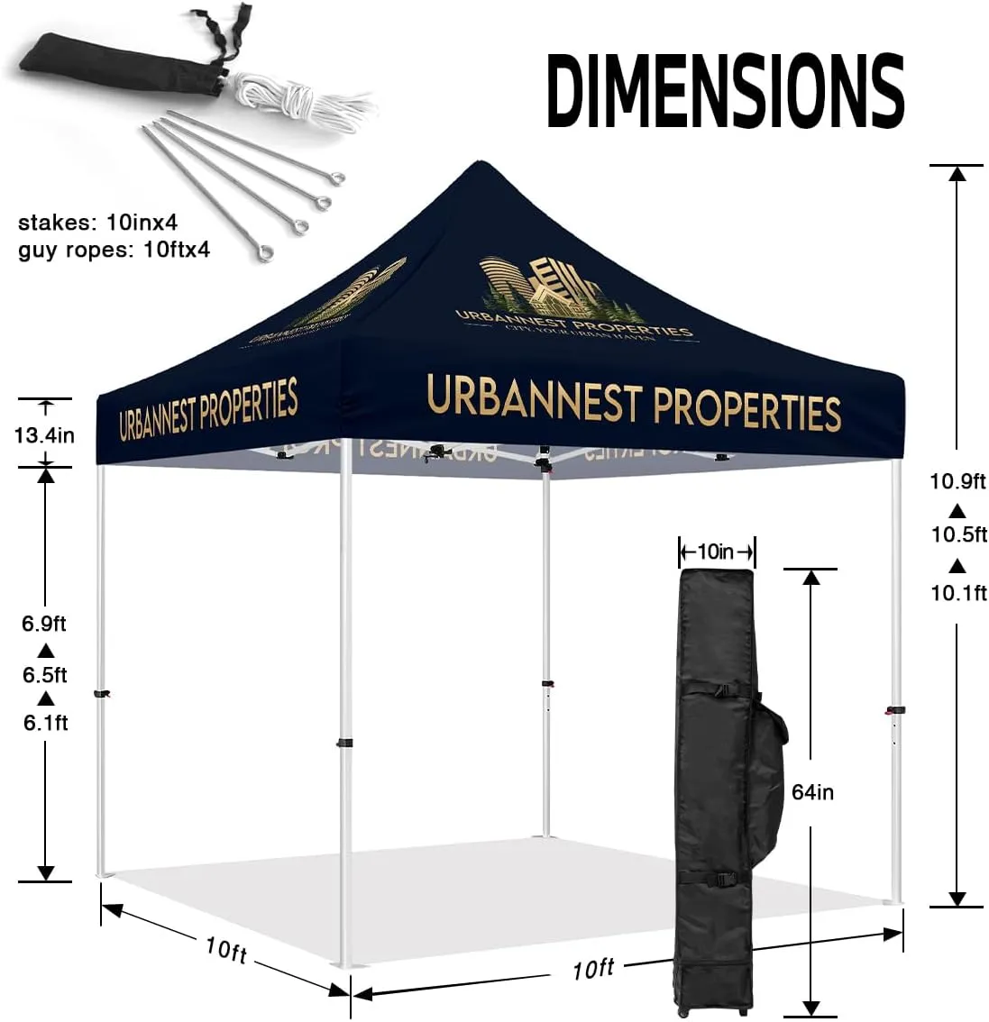 ABLEM8CANOPY Urbannest Properties Tackle 10x10 Diy Canopy Tent Outdoor
