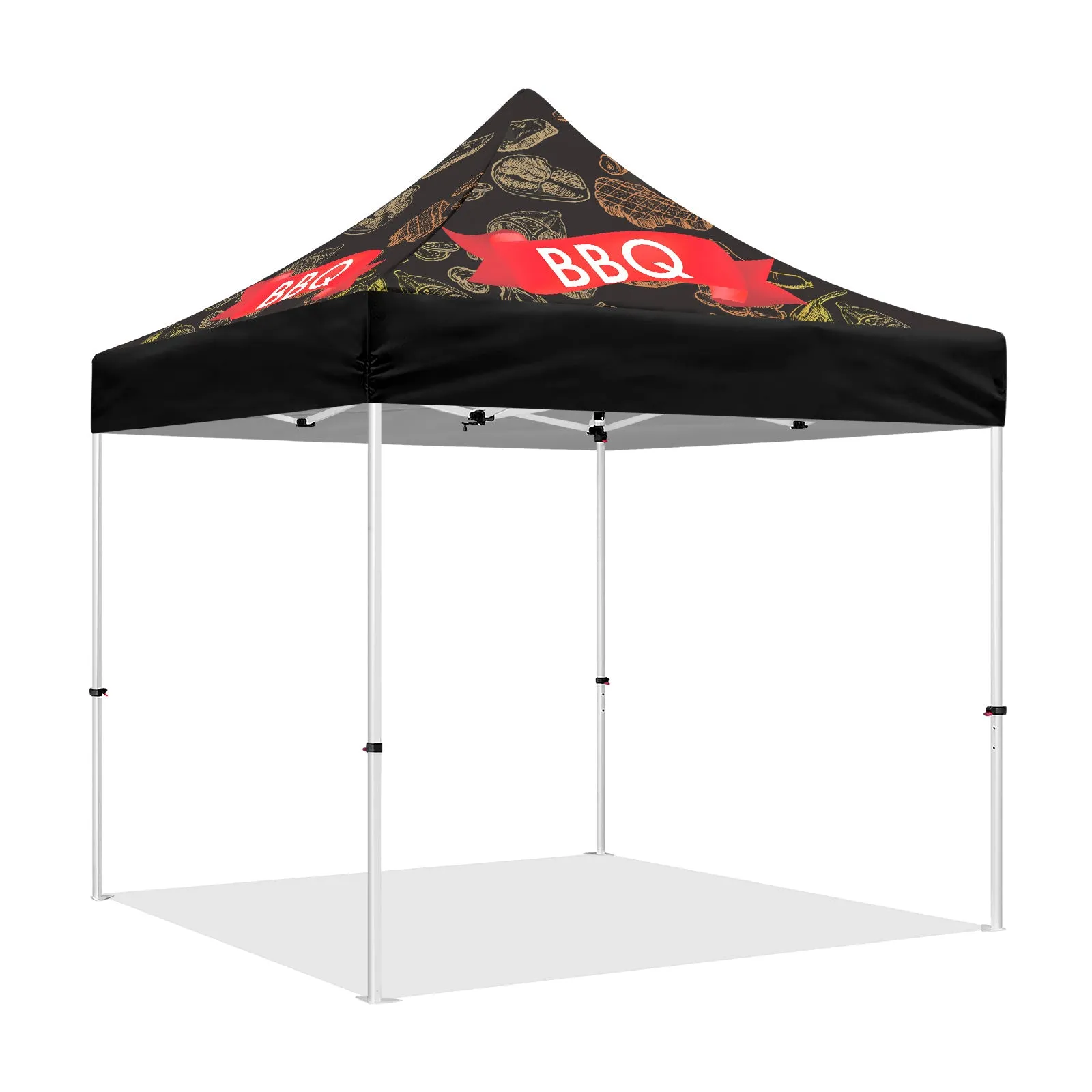 BBQ Tent-10x10 Themed Pop Up Canopy Tent for BBQ Food Vendors