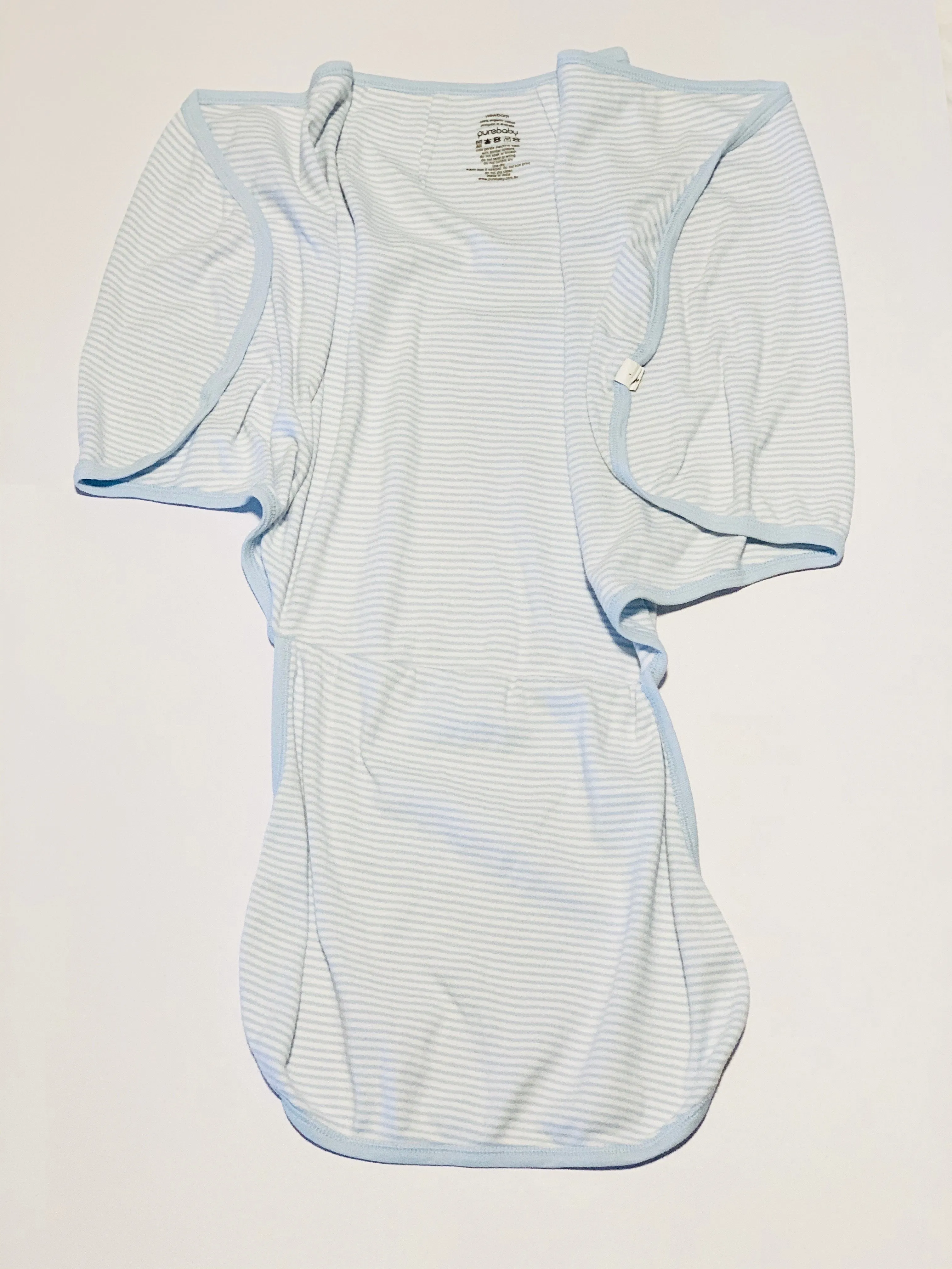 Blue stripe cocoon wrap - Size newborn