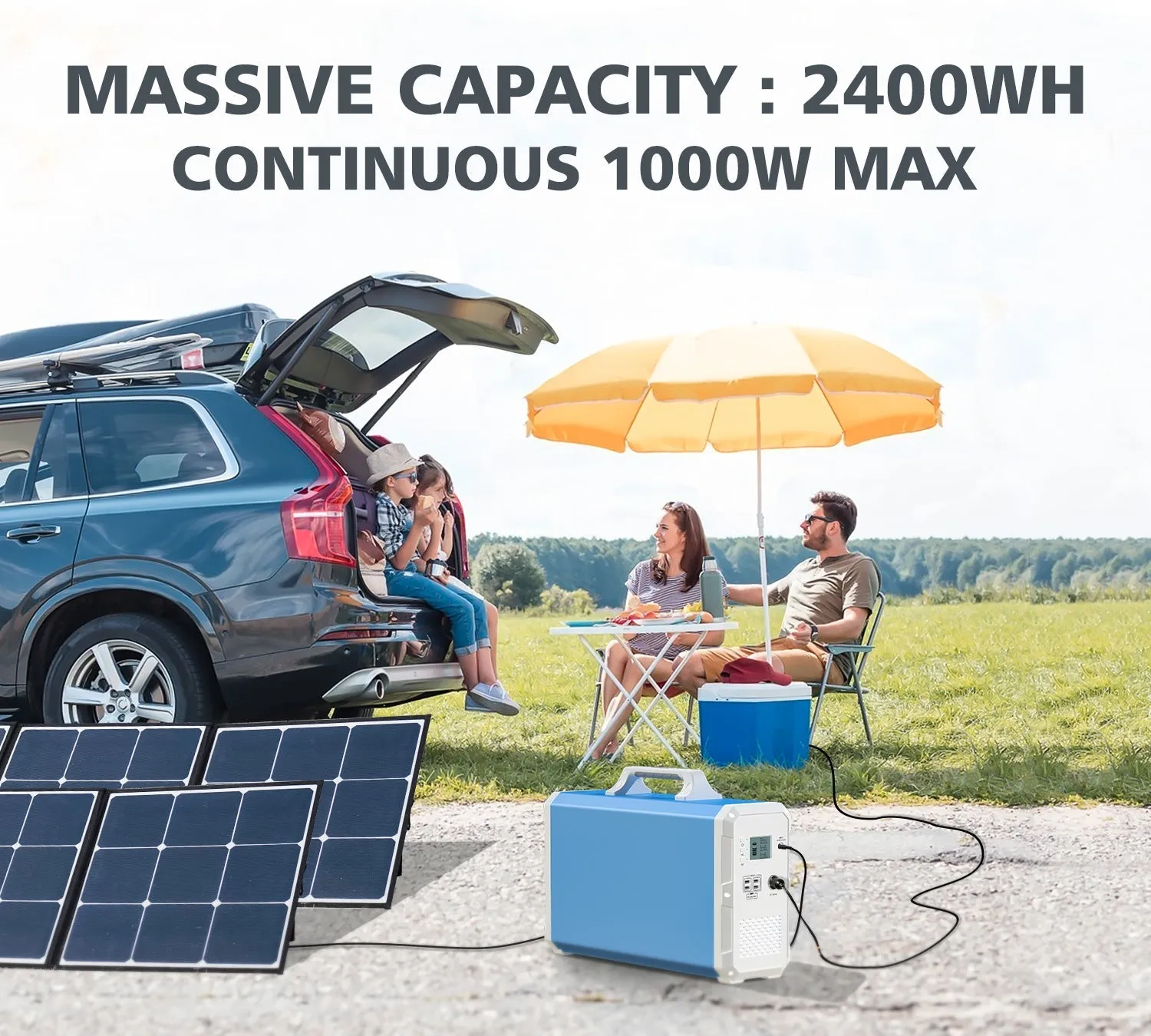 BLUETTI EB240   2*PV120/PV200 | 1000 Watt Generator