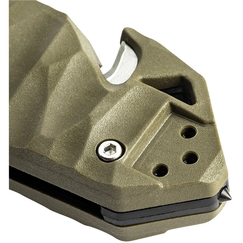 C.A.C. S200 Axis Lock OD Green Pocket Knife (No Corkscrew) (Serrated Blade)