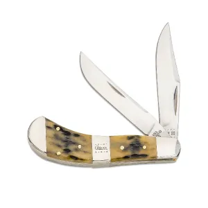 CASE KNIVES SADDLEHORN PEACH SEED JIG OLIVE GREEN BONE