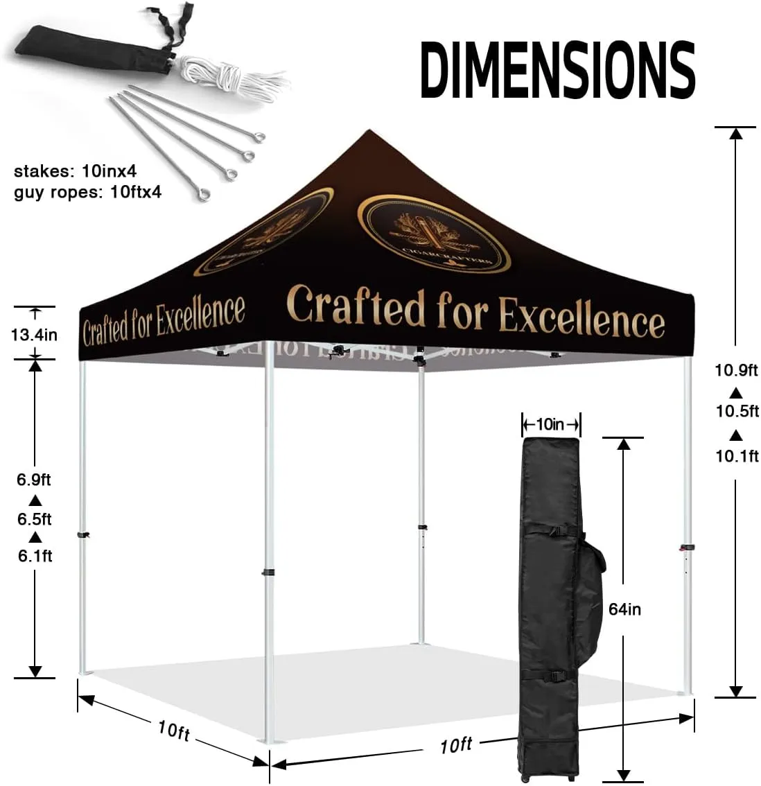 Cigar Tent-Crafted for Excellence Commercial Canopy Tent 10x10
