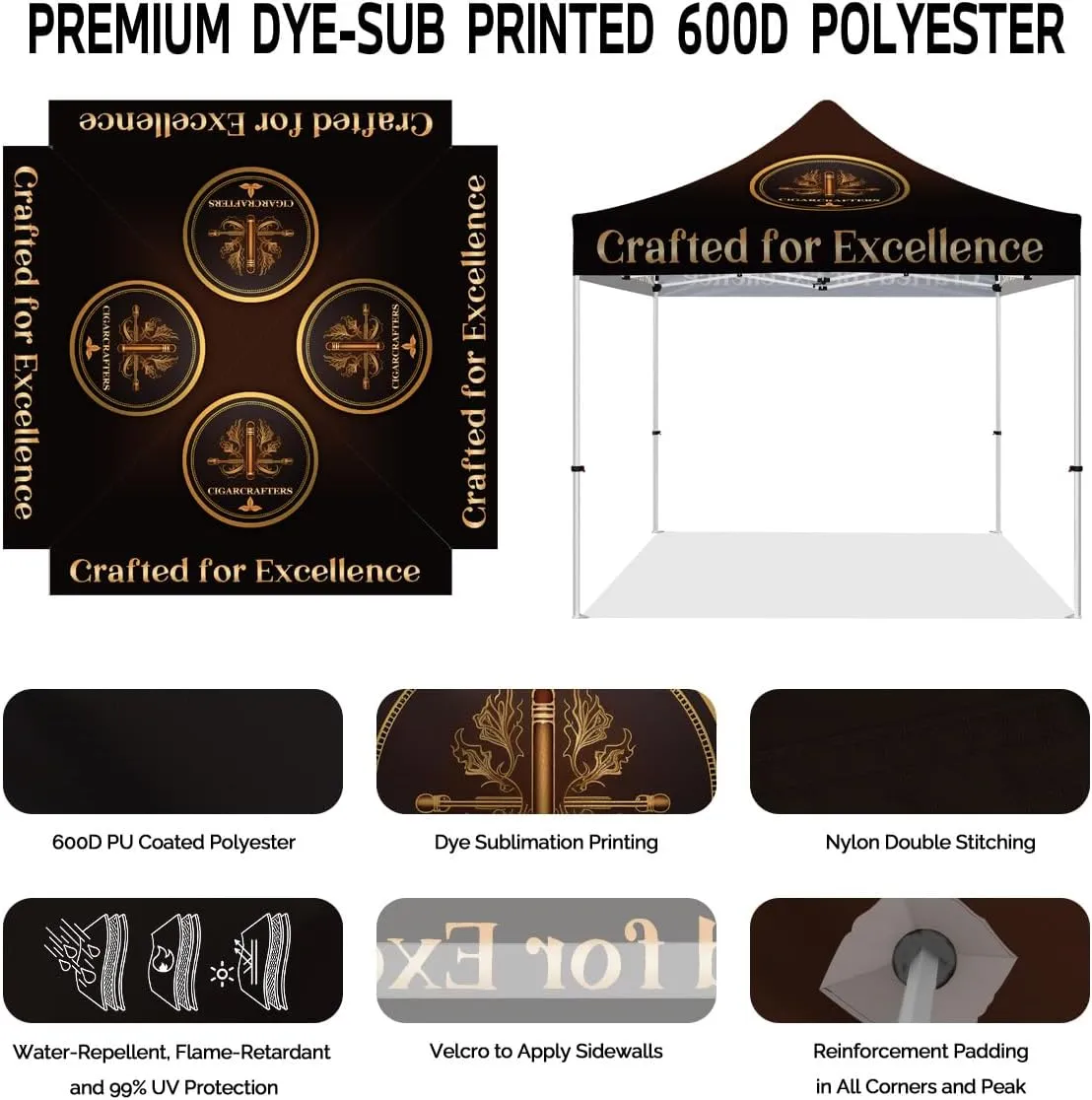 Cigar Tent-Crafted for Excellence Commercial Canopy Tent 10x10