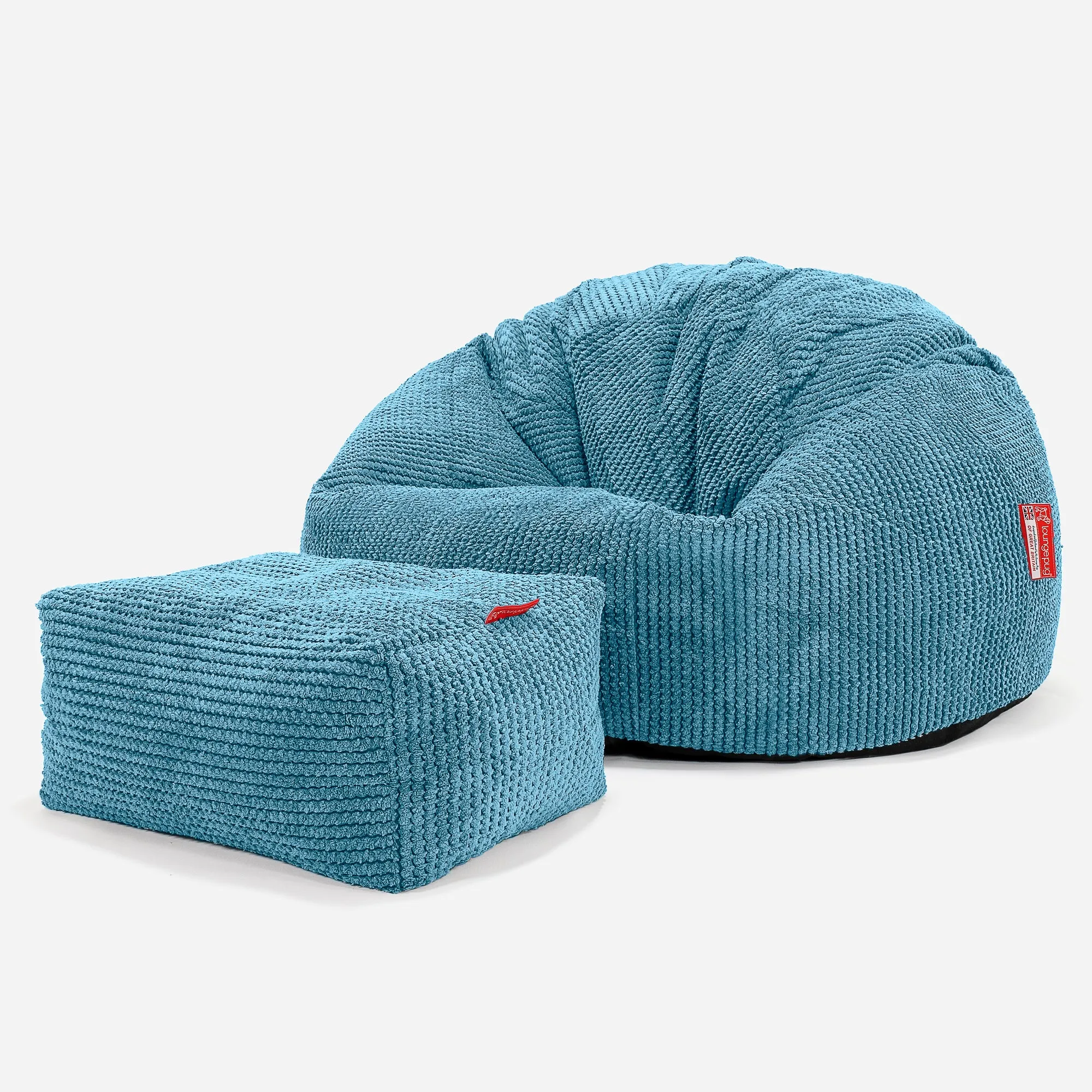 Classic Bean Bag Chair - Pom Pom Aegean Blue