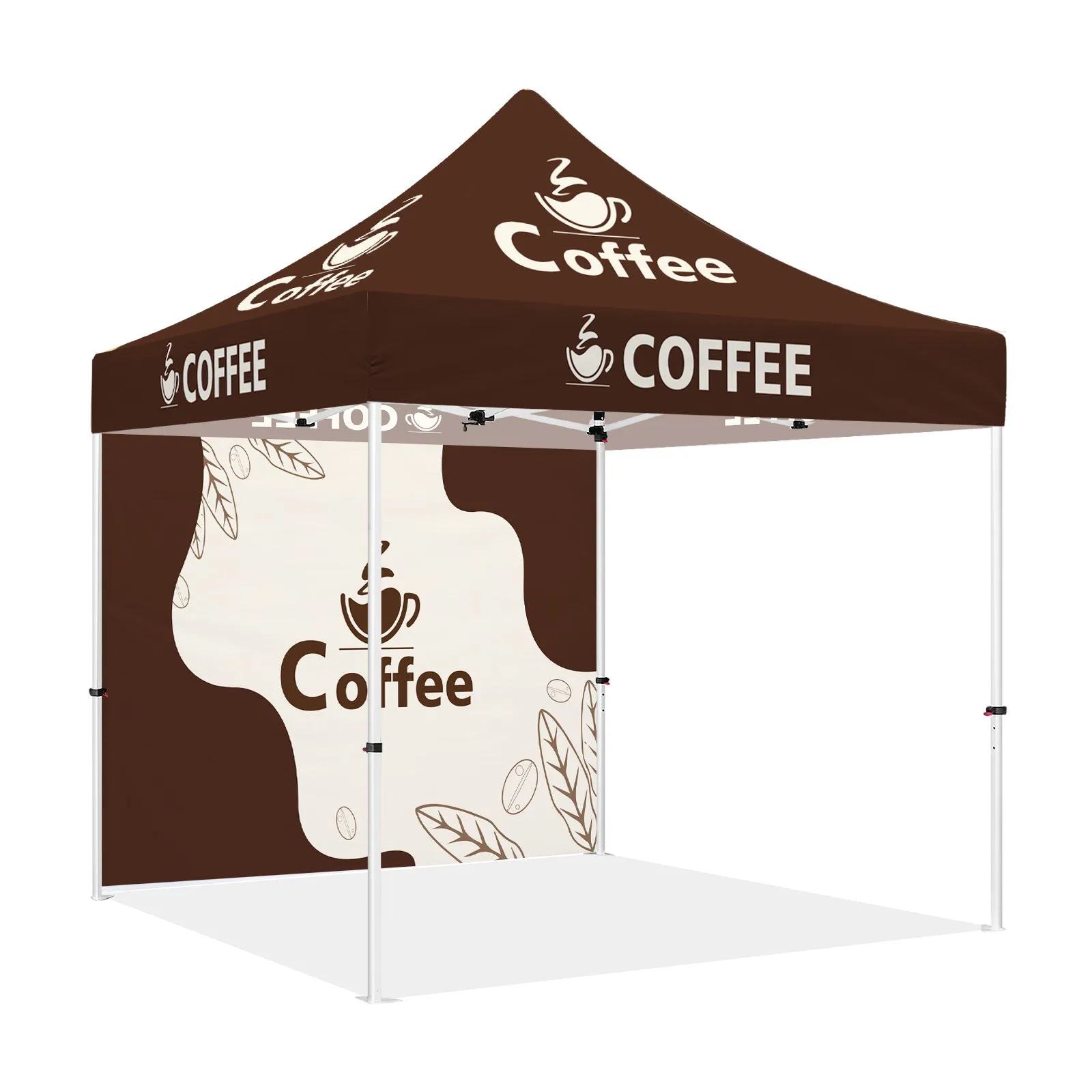 Coffee Canopy-ABLEM8CANOPY Coffee 10x10 Pop Up Canopy Tent