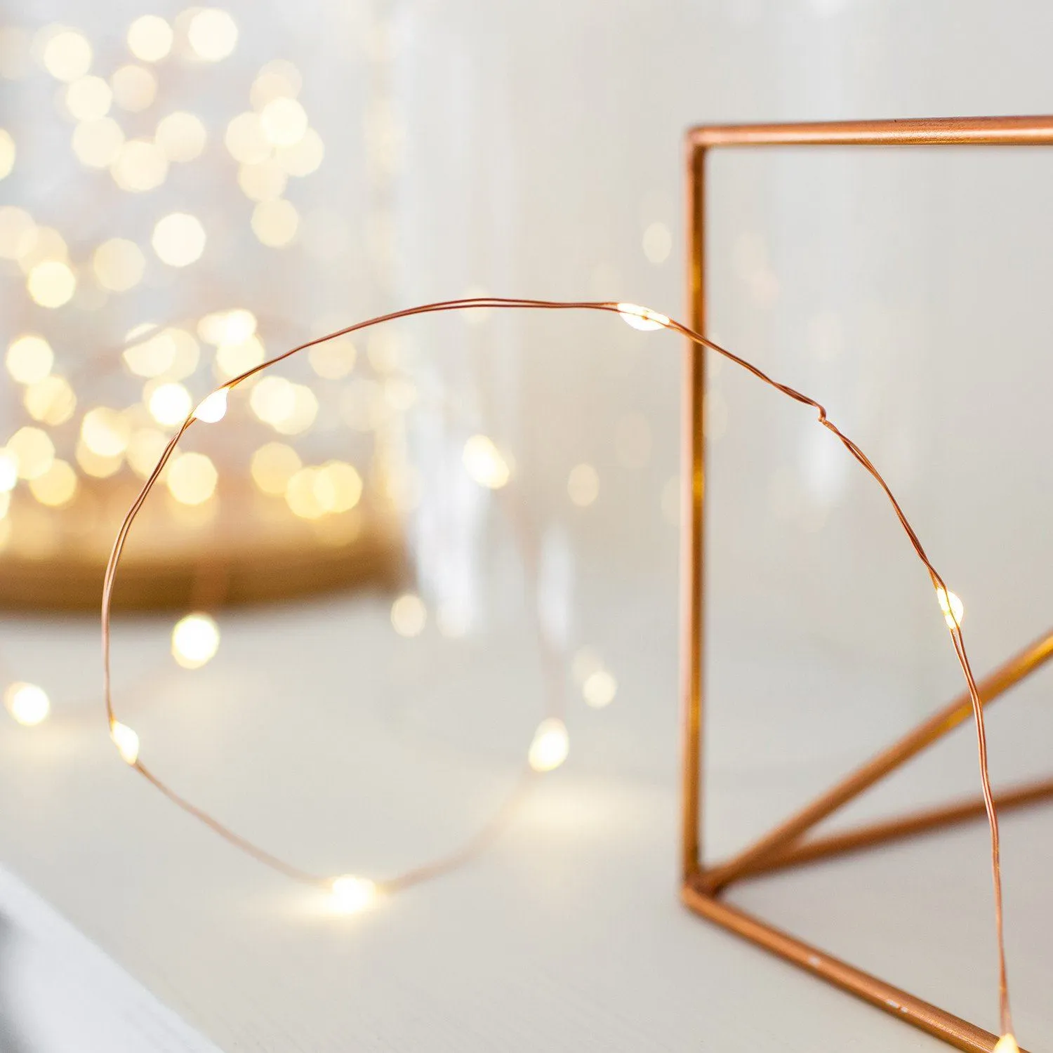 Copper 10m Fairy Lights | AA Battery | Decorative Indoor