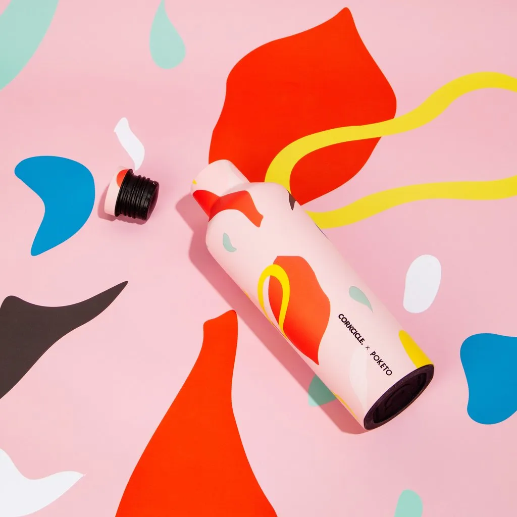Corkcicle x Poketo Canteen 16 oz (Pink Party)