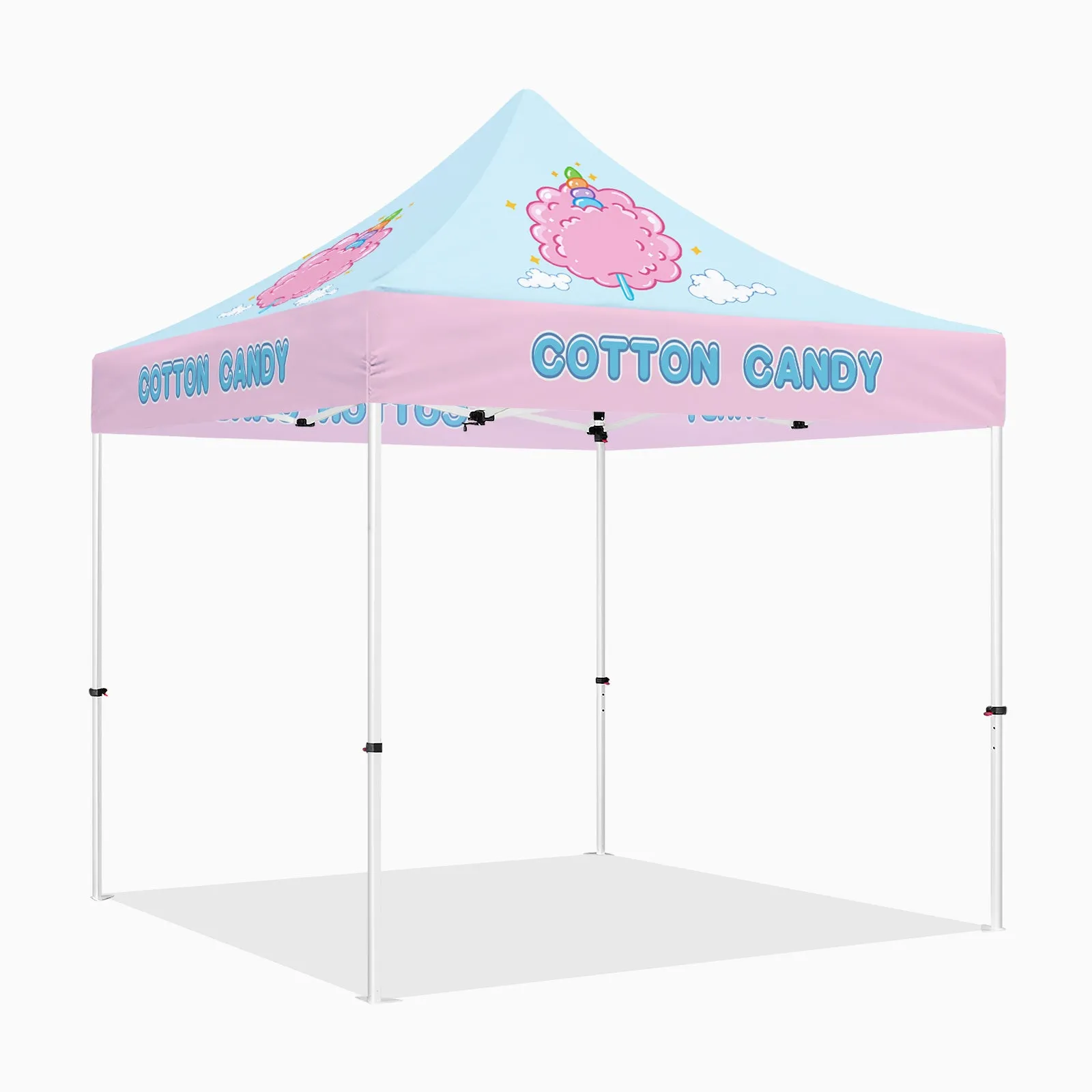 Cotton Candy Tent-Cotton Candy 10x10 Pop Up Canopy and Tent