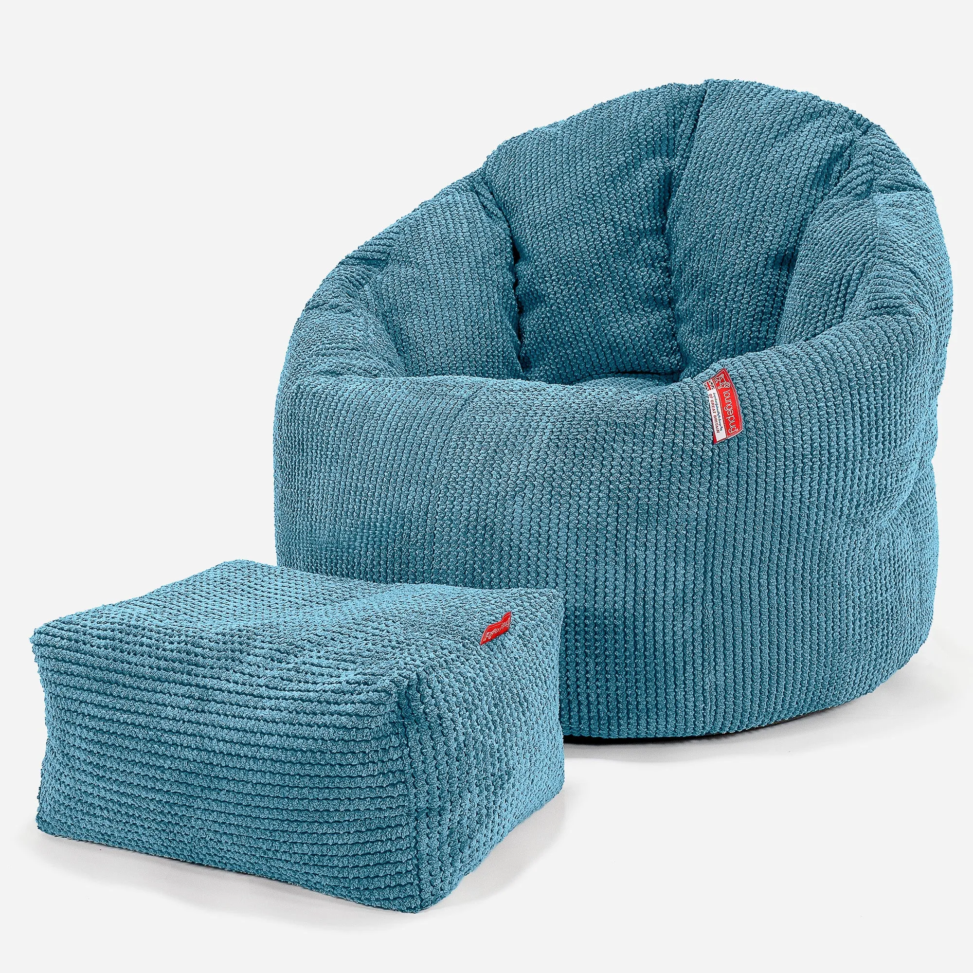 Cuddle Up Beanbag Chair - Pom Pom Aegean Blue