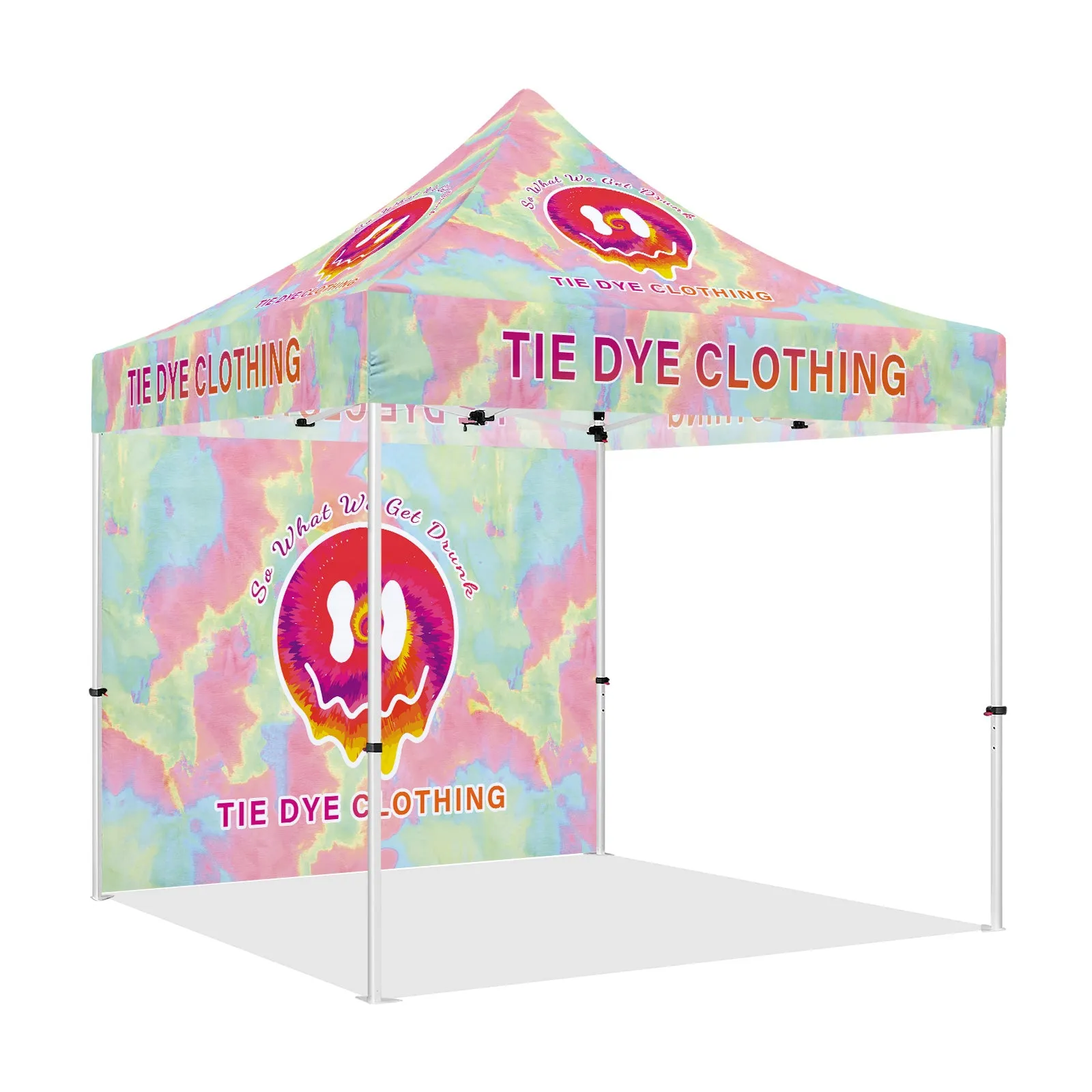 Custom 10x10 Canopy Tent with Company Logo for Tie-Dye Clothing