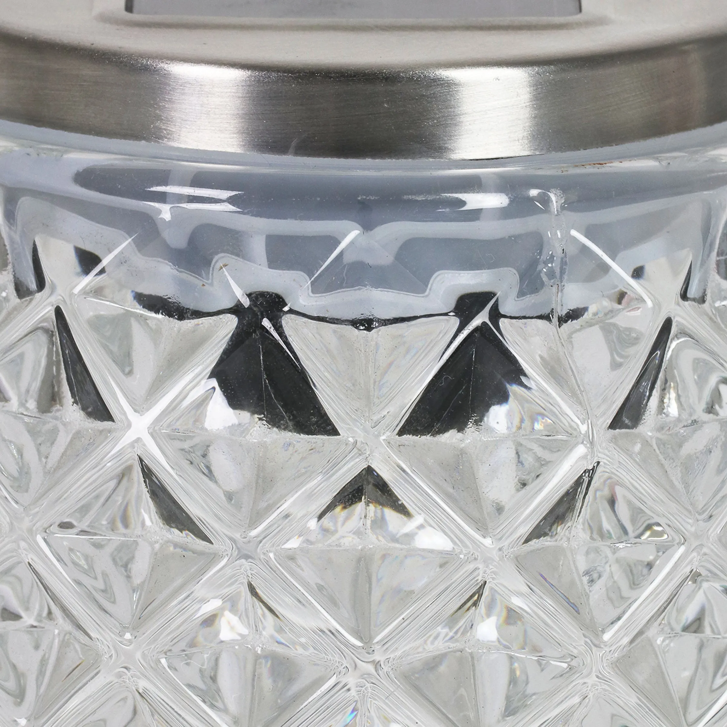 Exhart, Set of Four Solar Glass Prism Lights, 4 Inch