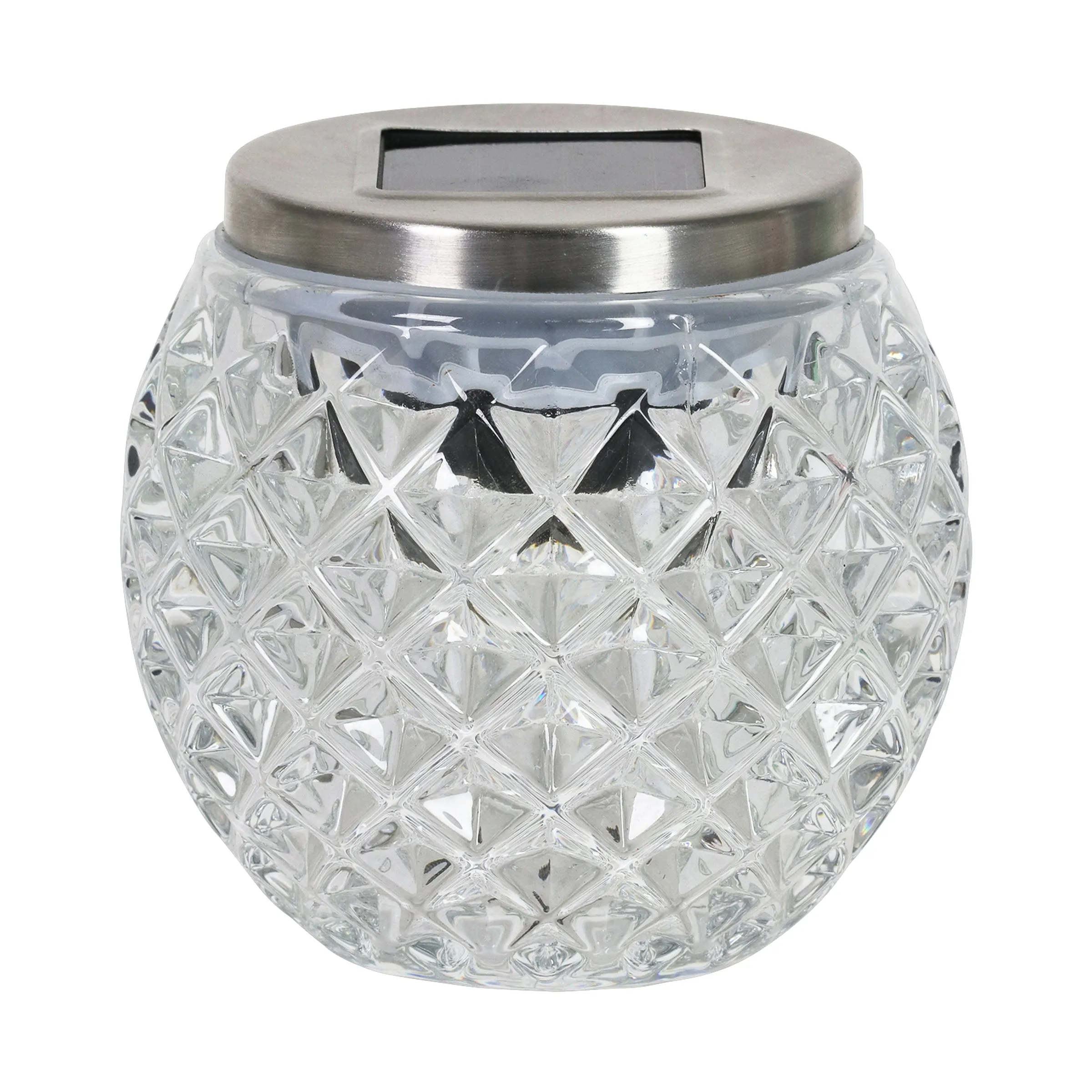Exhart, Set of Four Solar Glass Prism Lights, 4 Inch