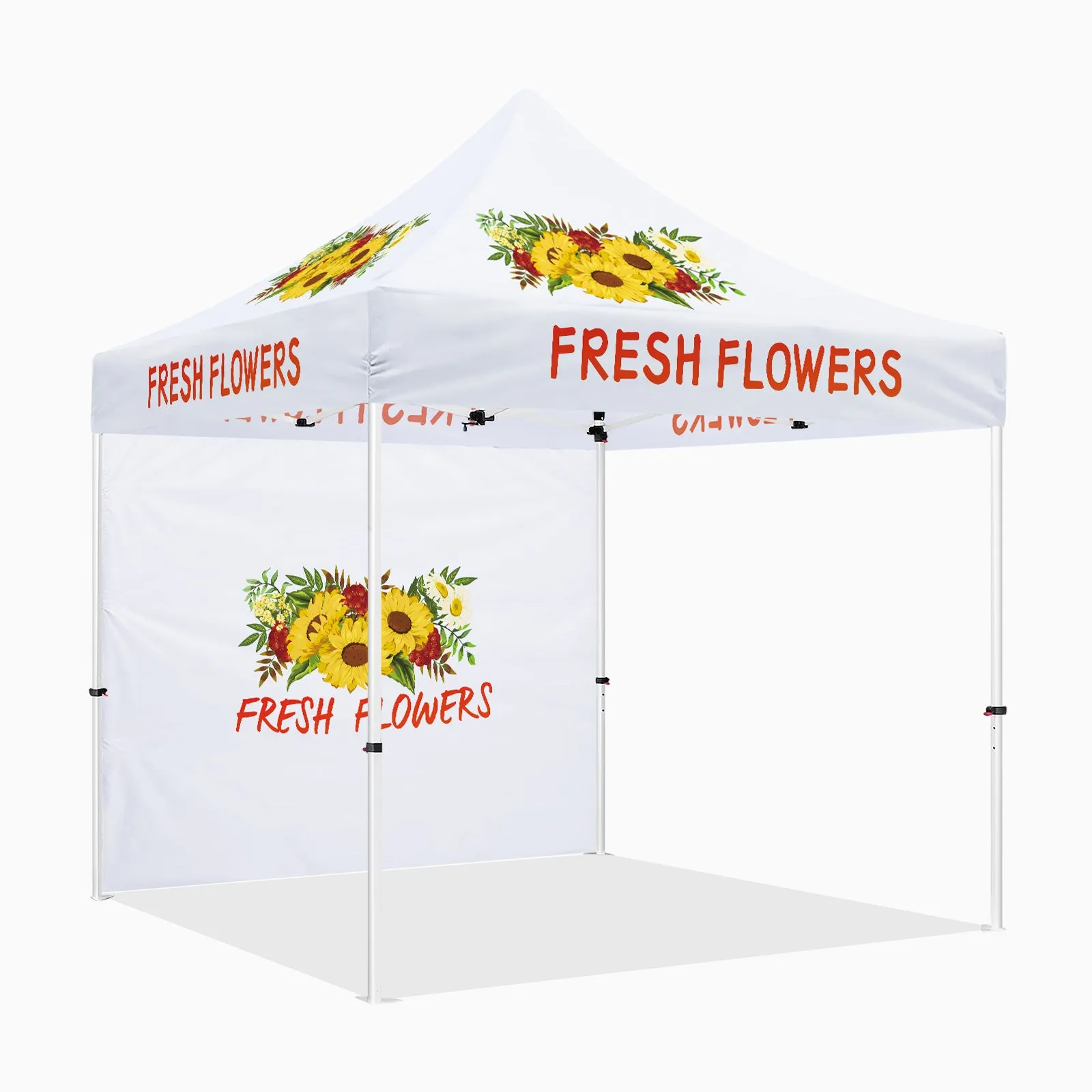 Flowering Tent-Fresh Flowers 10x10 Pop Up Canopy Tent