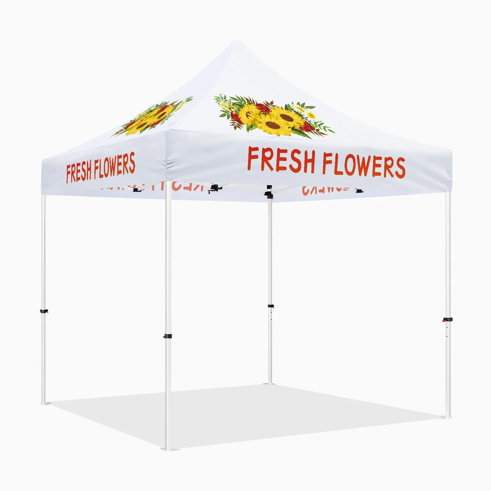 Flowering Tent-Fresh Flowers 10x10 Pop Up Canopy Tent