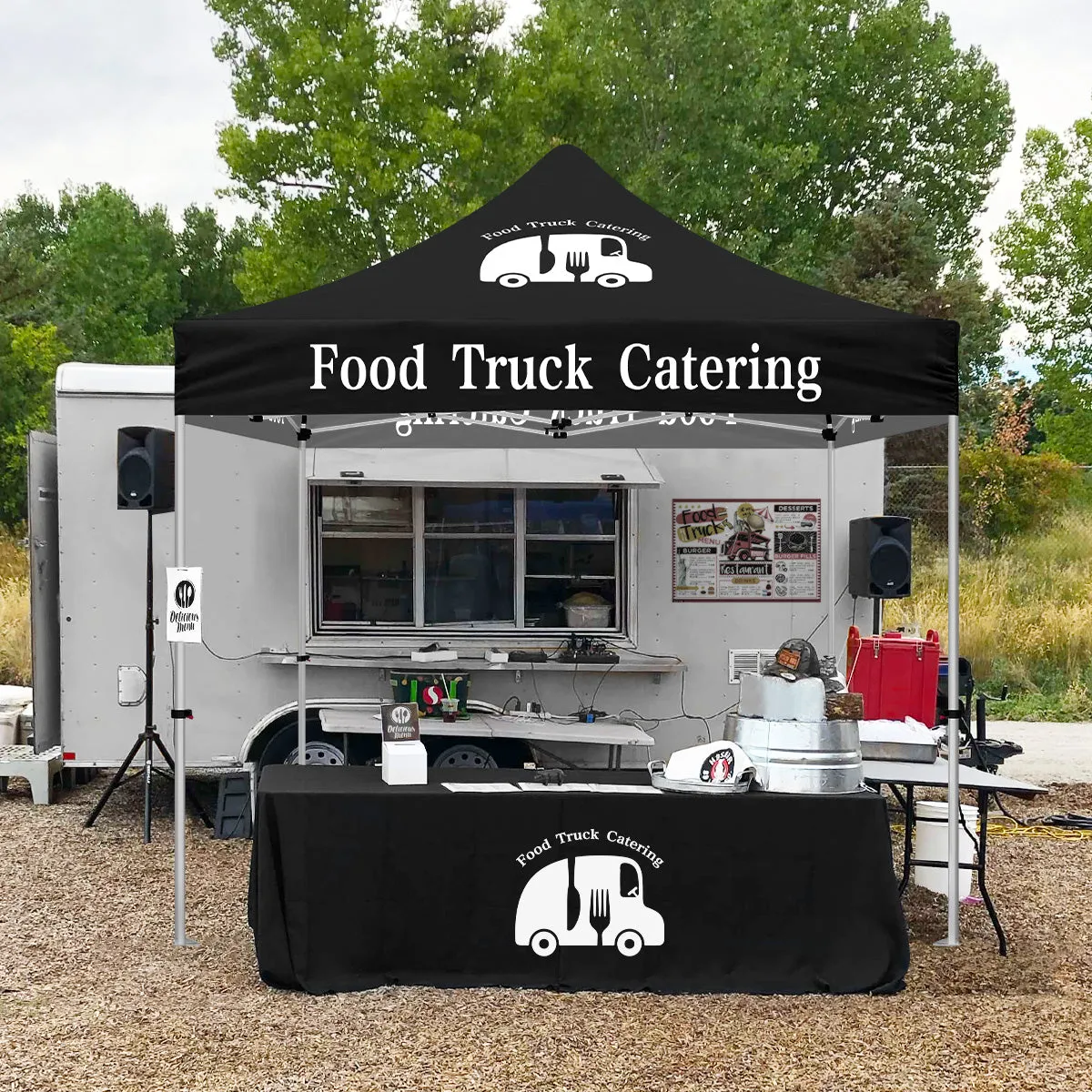 Food Booth Tent-ABLEM8CANOPY 10x10 Food Truck Catering Canopy Pop Up Tent