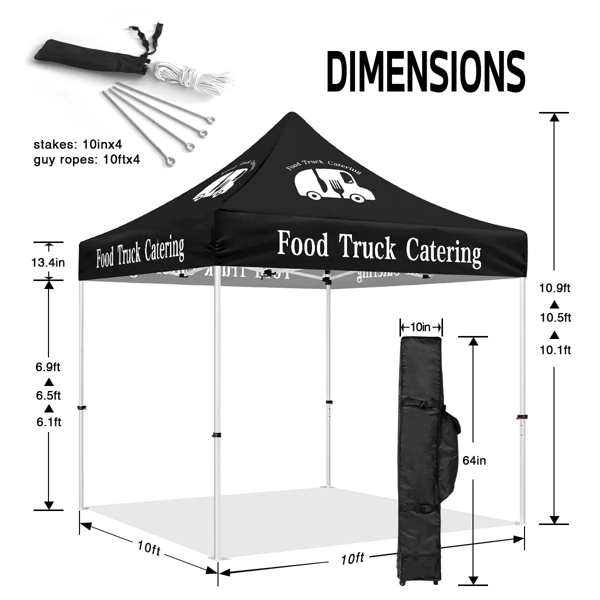 Food Booth Tent-ABLEM8CANOPY 10x10 Food Truck Catering Canopy Pop Up Tent