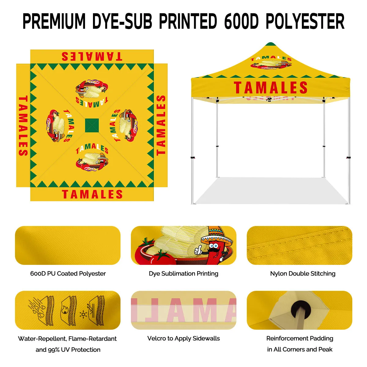 Food Truck Tent-Tamales canopy tent 10 x 10