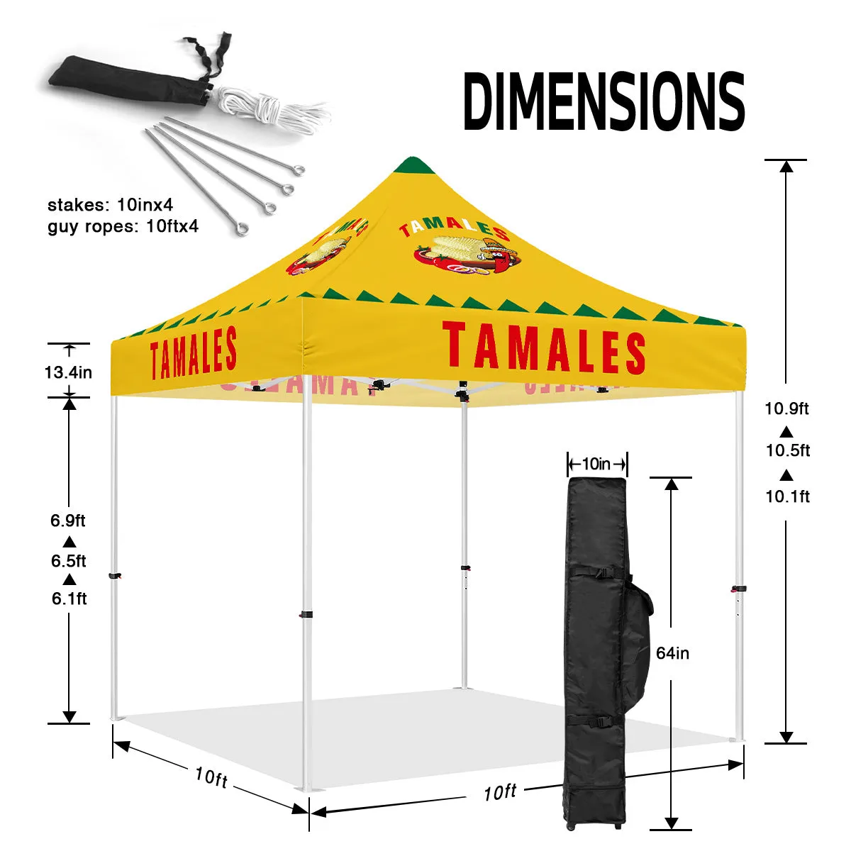 Food Truck Tent-Tamales canopy tent 10 x 10
