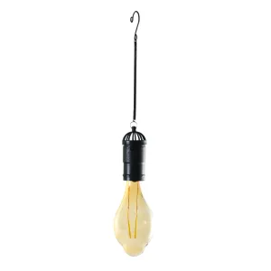 Hanging Solar Edison LED Bulb: Black