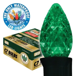 Holiday Bright Lights BU25-LEDFC7-TGR Light Bulb, 0.6 W, Candelabra (E12) Lamp Base, LED Lamp, Green Light :BX 25: QUANTITY: 1