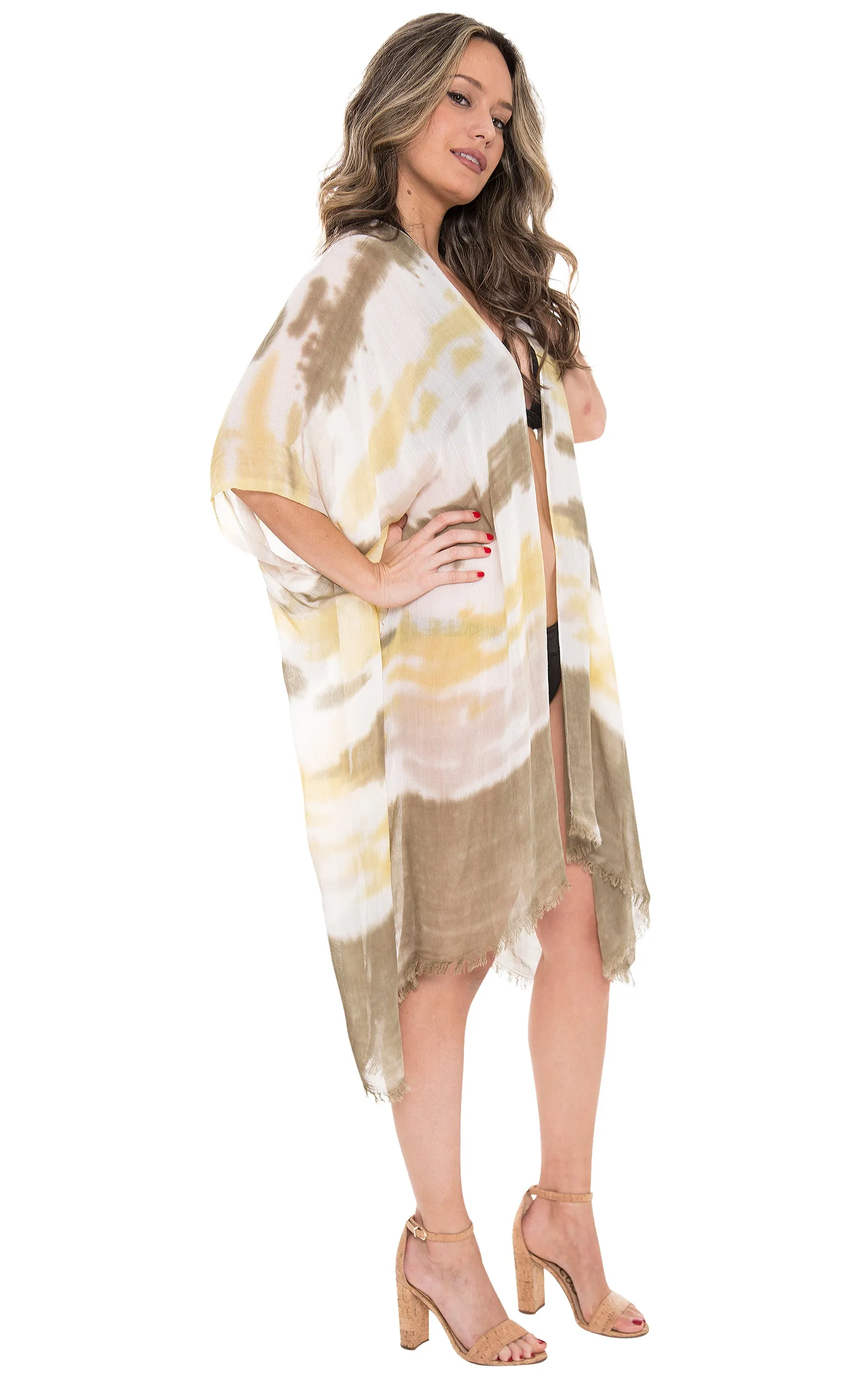 JP1625 Tie-Dye Print Kimono