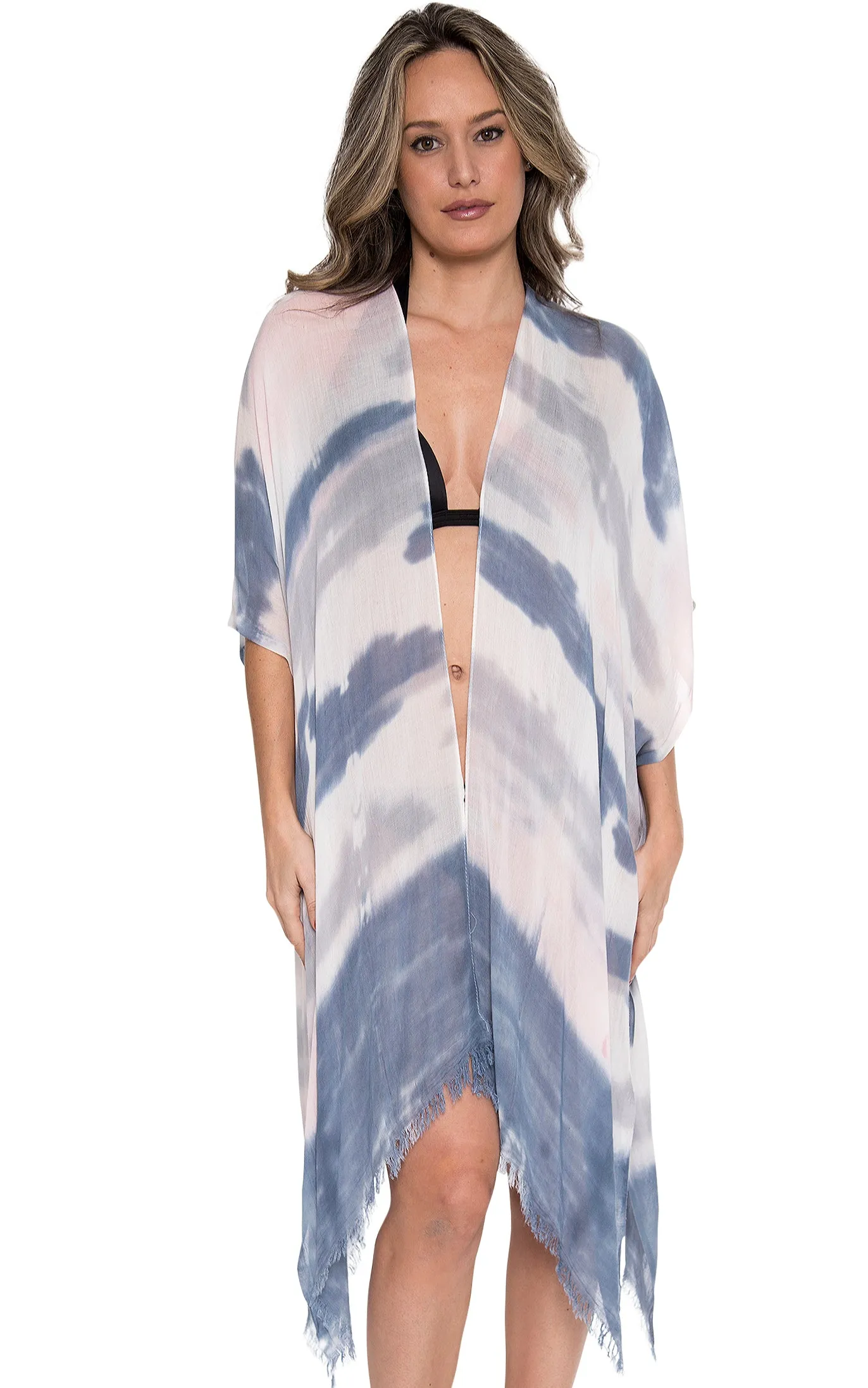JP1625 Tie-Dye Print Kimono