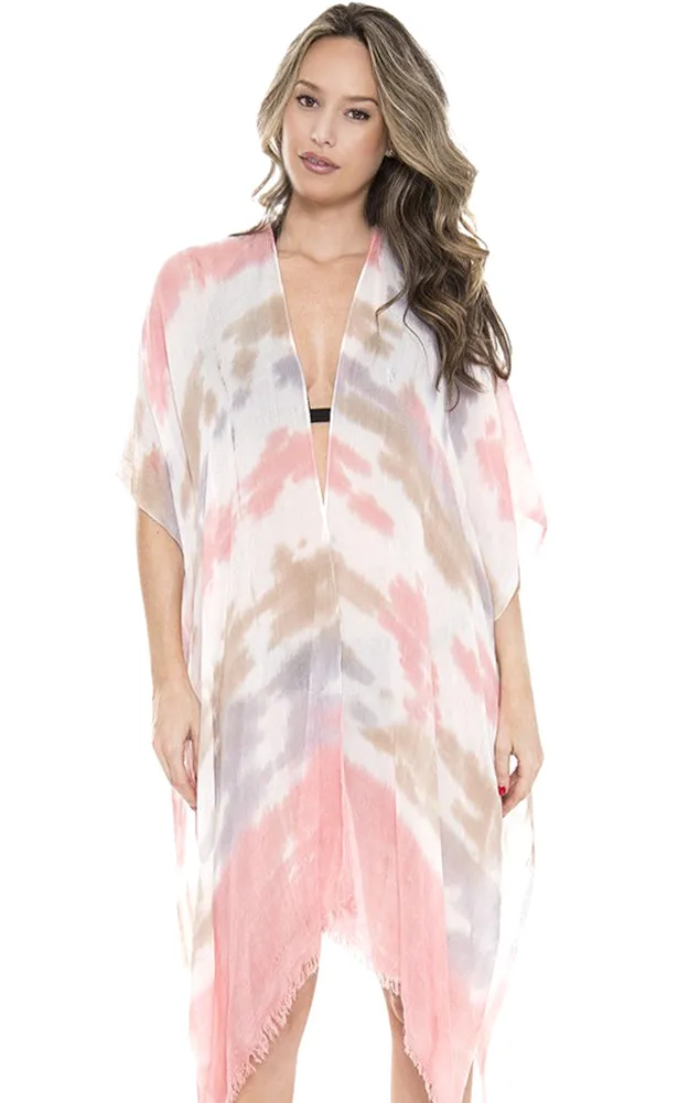 JP1625 Tie-Dye Print Kimono