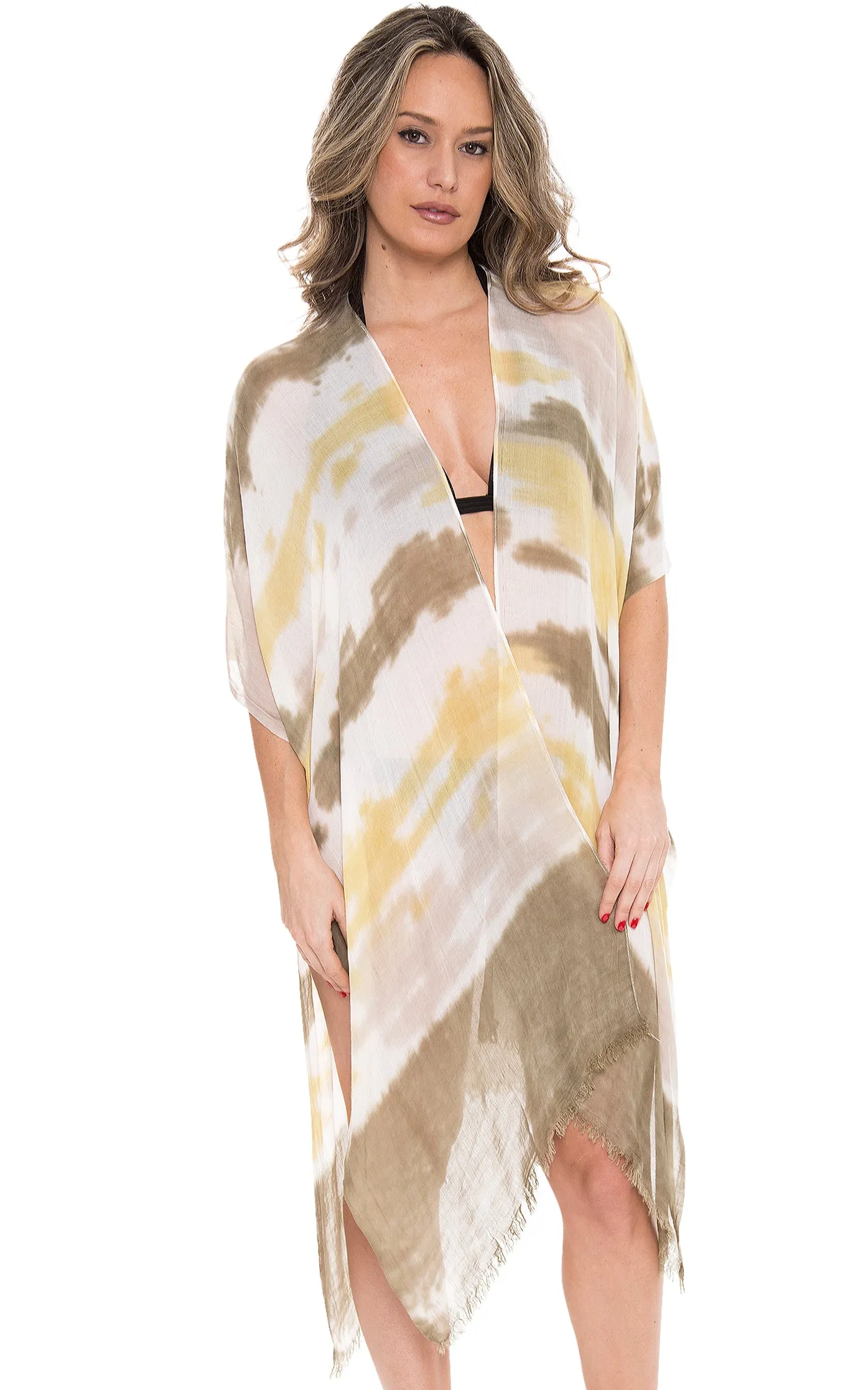 JP1625 Tie-Dye Print Kimono