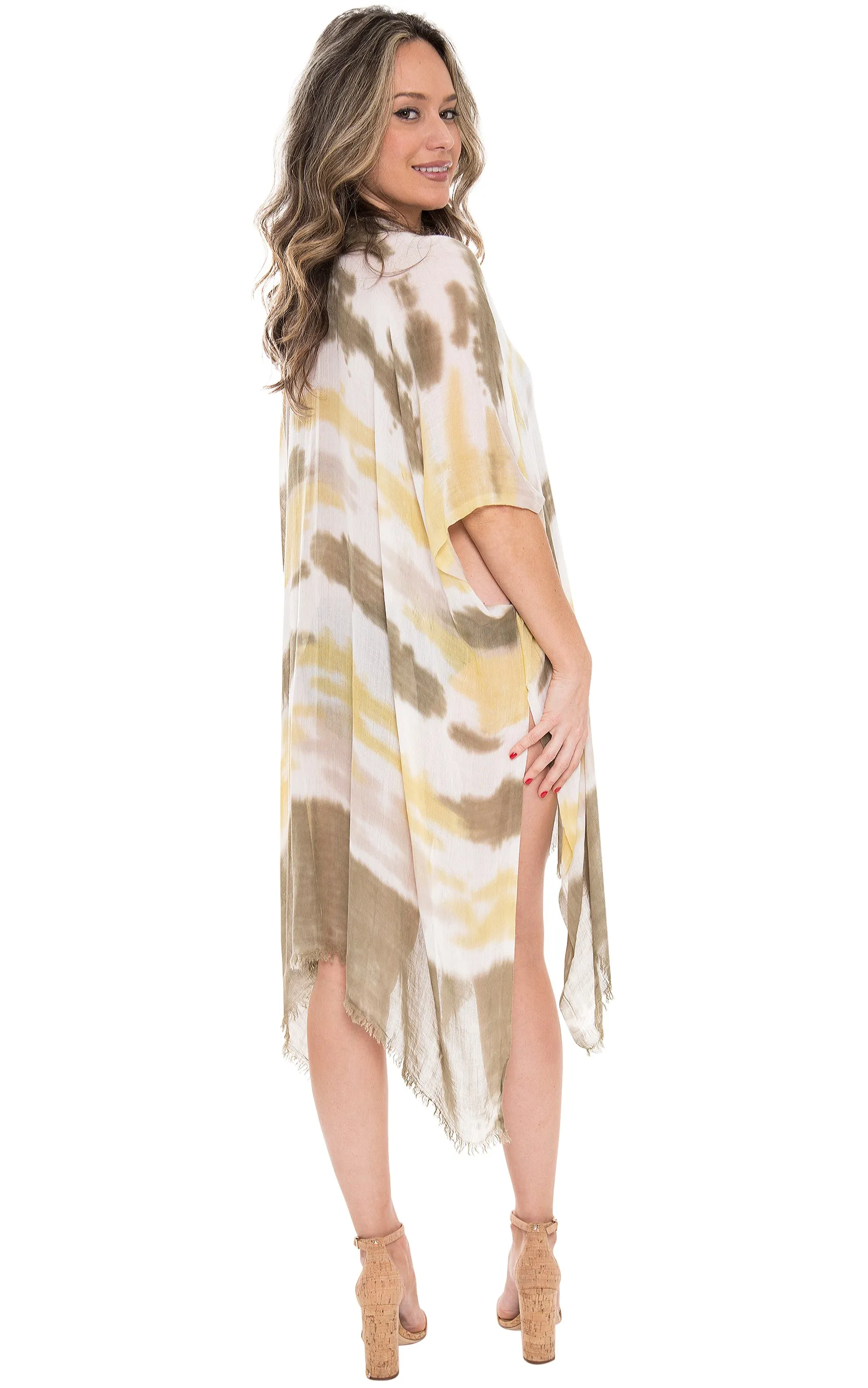 JP1625 Tie-Dye Print Kimono