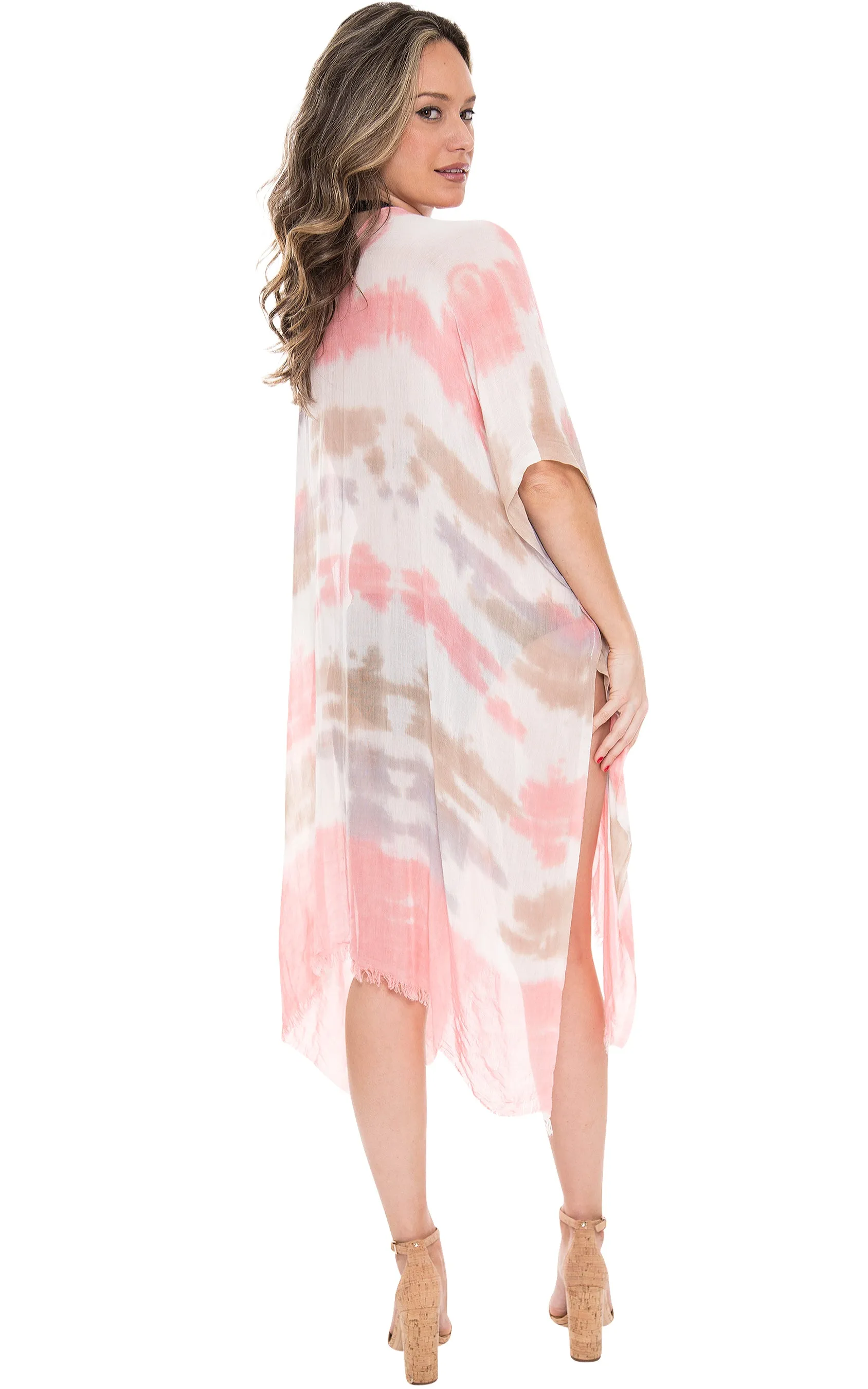 JP1625 Tie-Dye Print Kimono