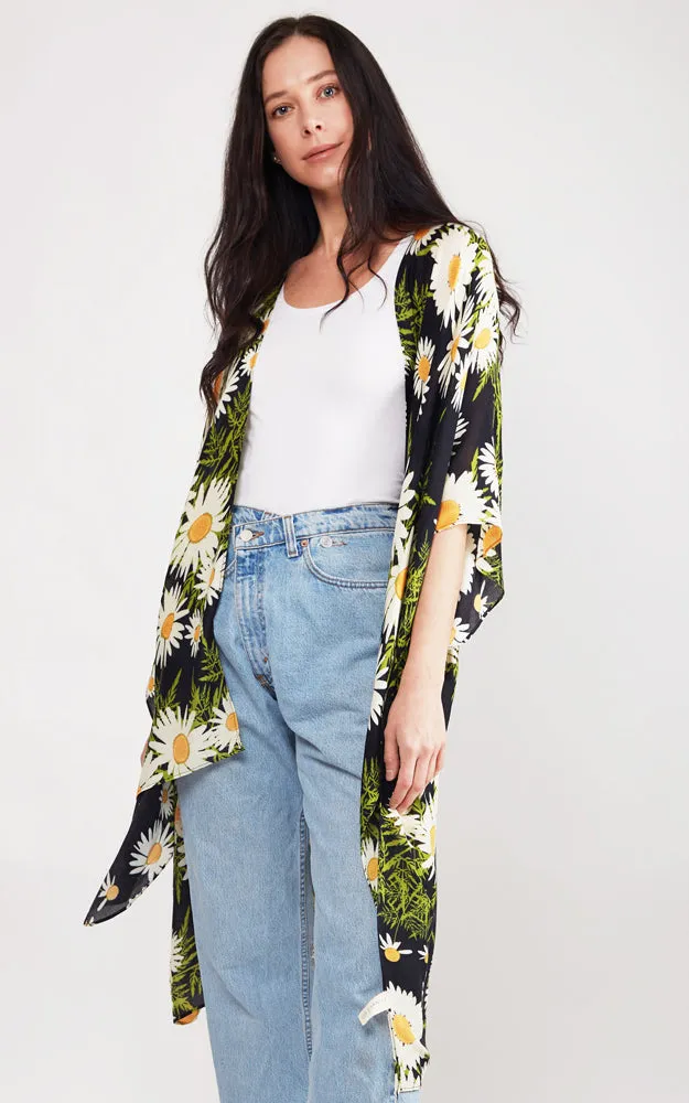 JP2101 Floral Design Cover Up Kimono