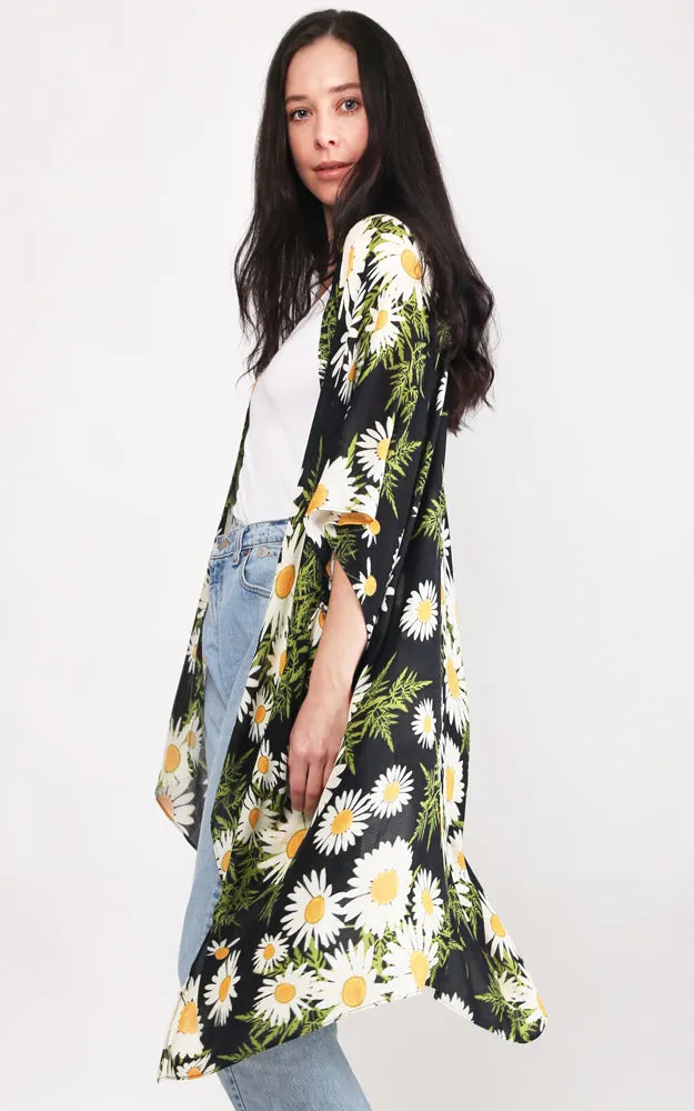 JP2101 Floral Design Cover Up Kimono
