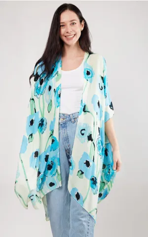 JP2102 Floral Design Cover Up Kimono